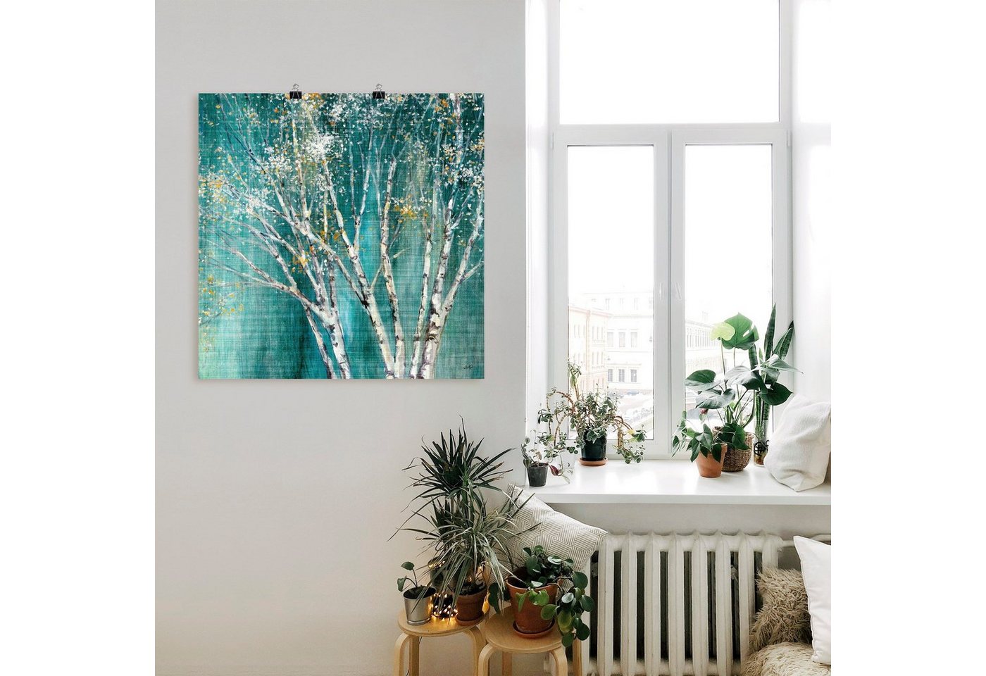 Artland Wandbild »Blaue Birke«, Bäume (1 Stück), in vielen Größen & Produktarten -Leinwandbild, Poster, Wandaufkleber / Wandtattoo auch für Badezimmer geeignet-kaufen