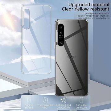 CoolGadget Handyhülle Transparent Ultra Slim Case für Sony Xperia 1 IV 6,5 Zoll, Silikon Hülle Dünne Schutzhülle für Xperia 1 IV Hülle