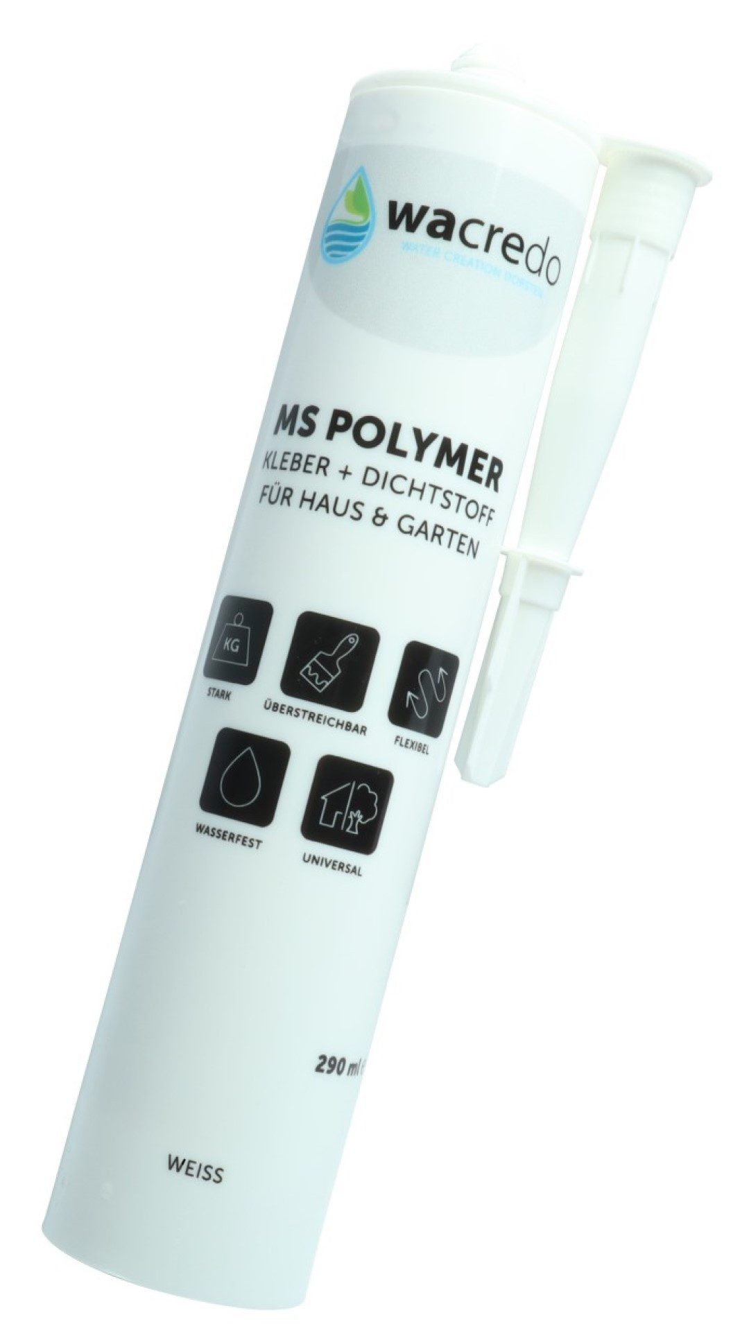 Wacredo Montagekleber MS Polymer Kleb- und Dichtstoff weiß, Teichfolienkleber