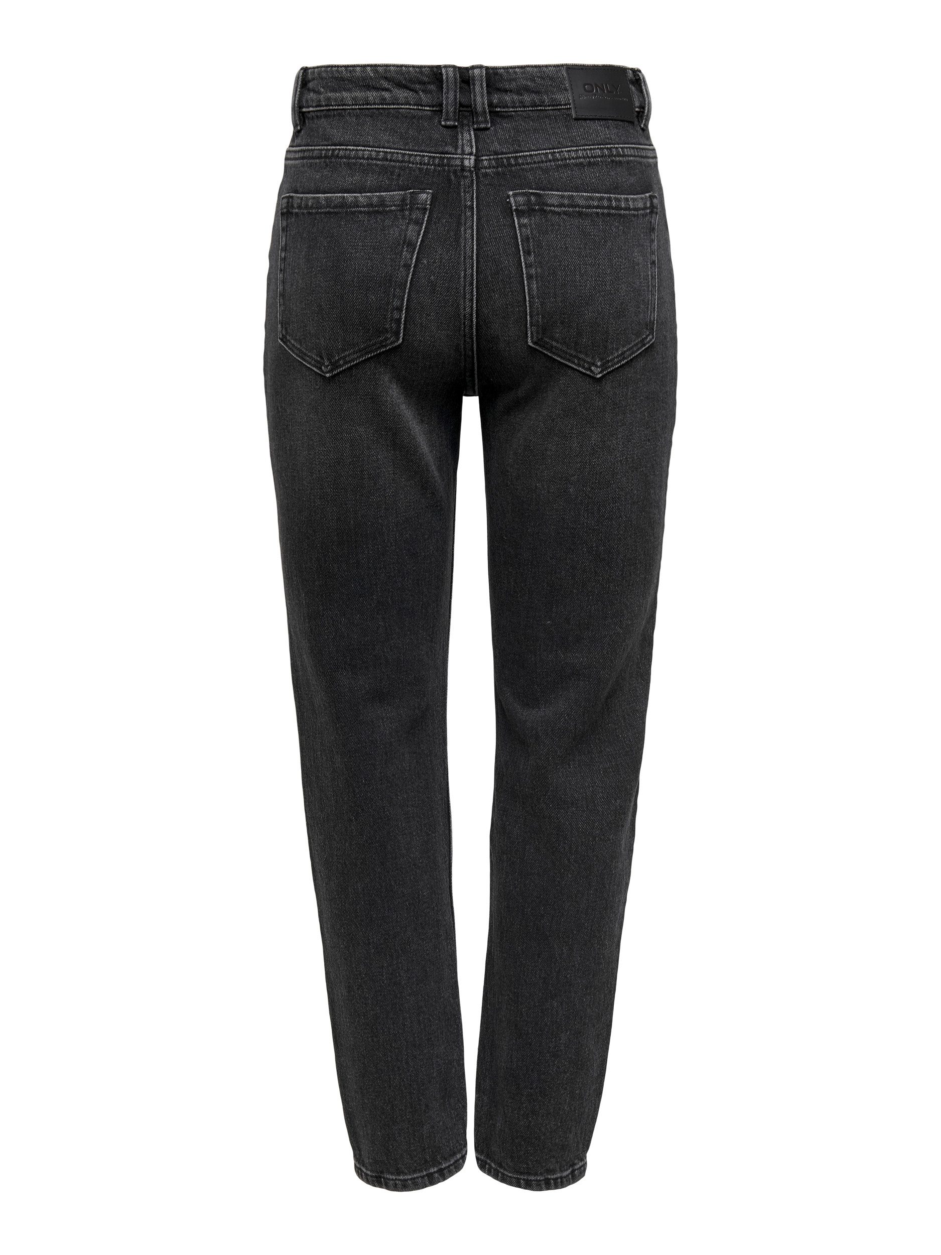 ONLY Chinos ONLEMILY HW STRAIGHT ANK DNM NAS997, Black Denim/NAS997 – Bild 2 von 5