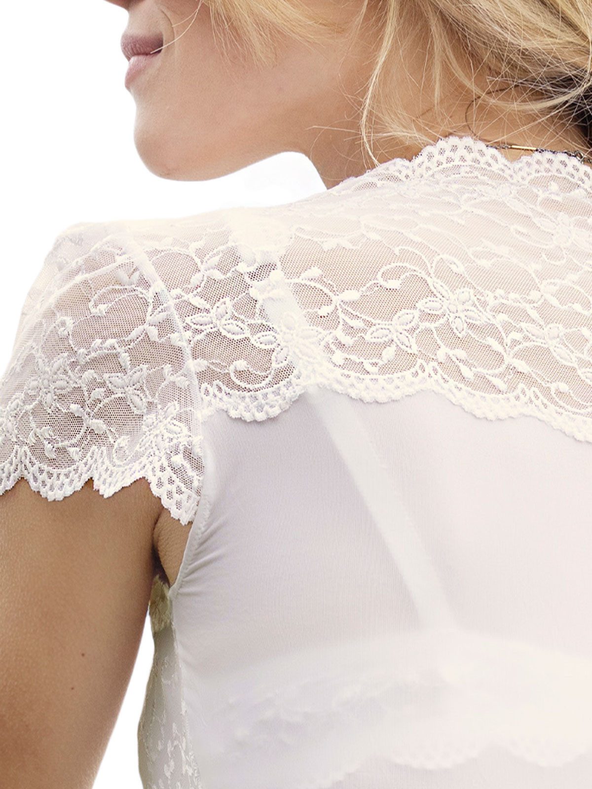 Nina Von C. Dirndlbluse Dirndlbluse kurzarm Nina (Stück, 1-tlg) -