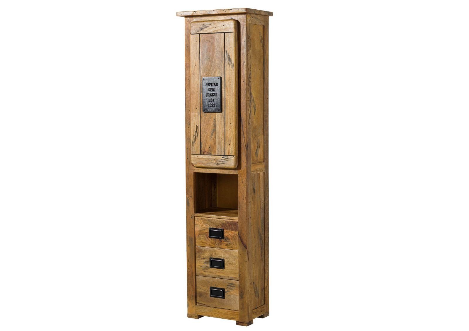 Massivmoebel24 Dreh-/Schwebetürenschrank (Mango 50x35x195 natur lackiert RA günstig online kaufen