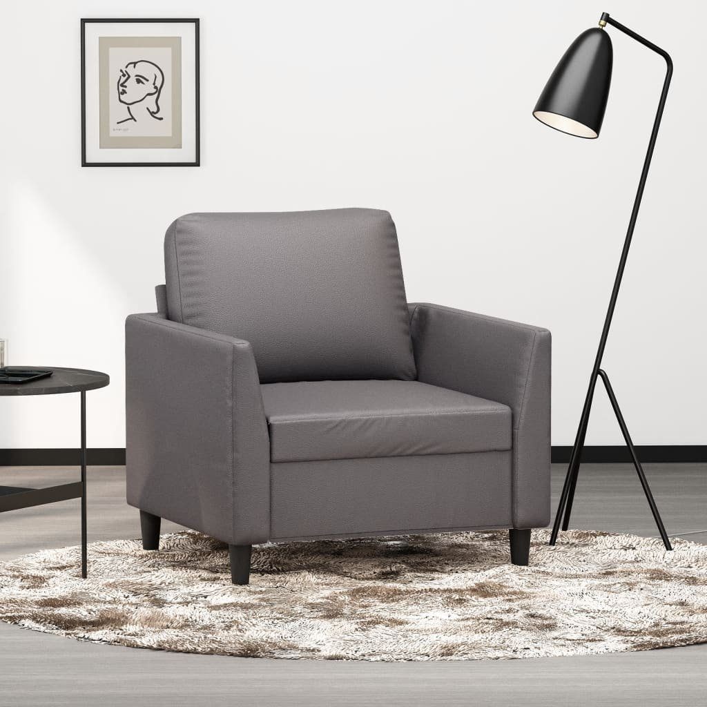 vidaXL Sofa Sessel Grau 60 cm Kunstleder | Alle Sofas