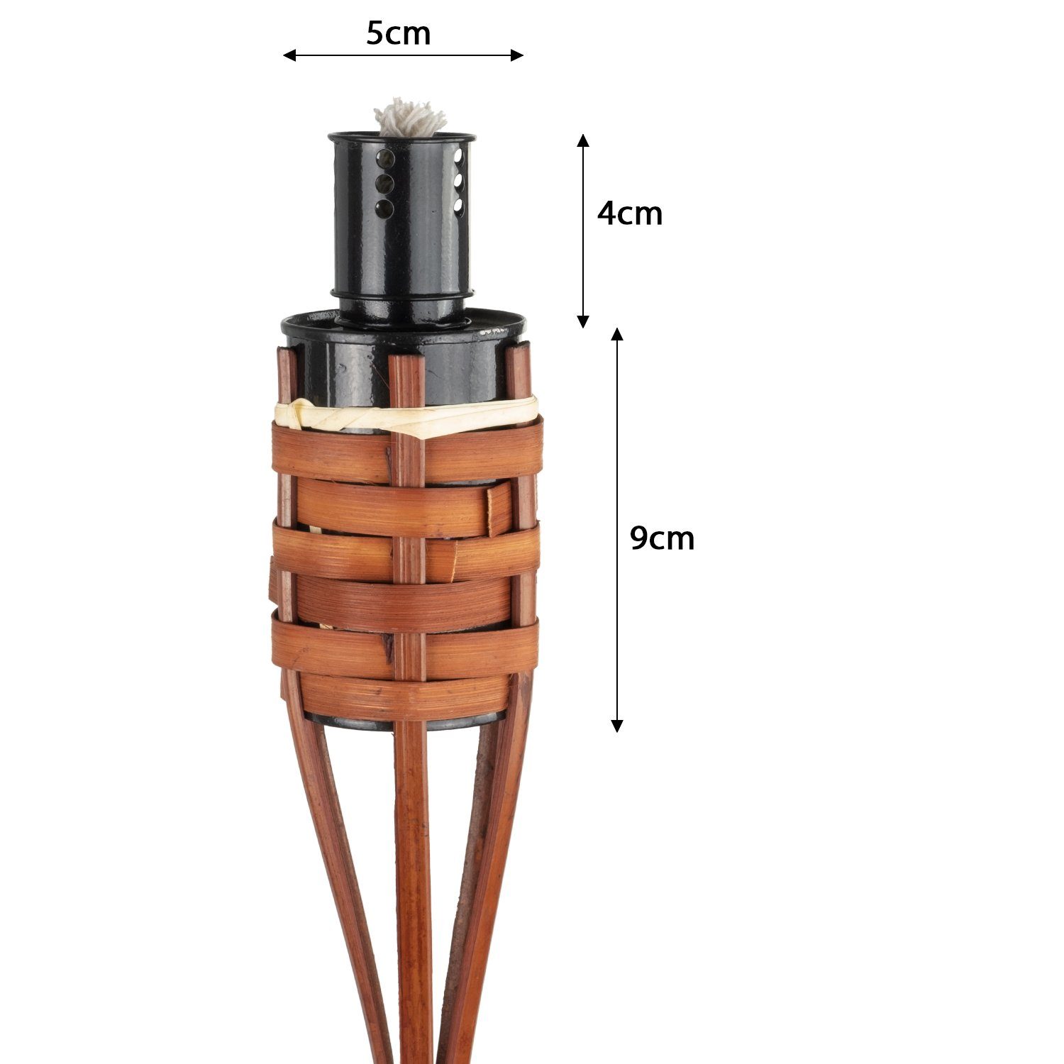 Moritz Bambusfackeln 5x 60cm + 3x 1000ml Lampenöl - Gartenfackeln Set Für Outdoor