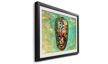 WandbilderXXL Bild mit Rahmen African Signs, Afrikanische Maske, Wandbild, in 4 Größen erhältlich