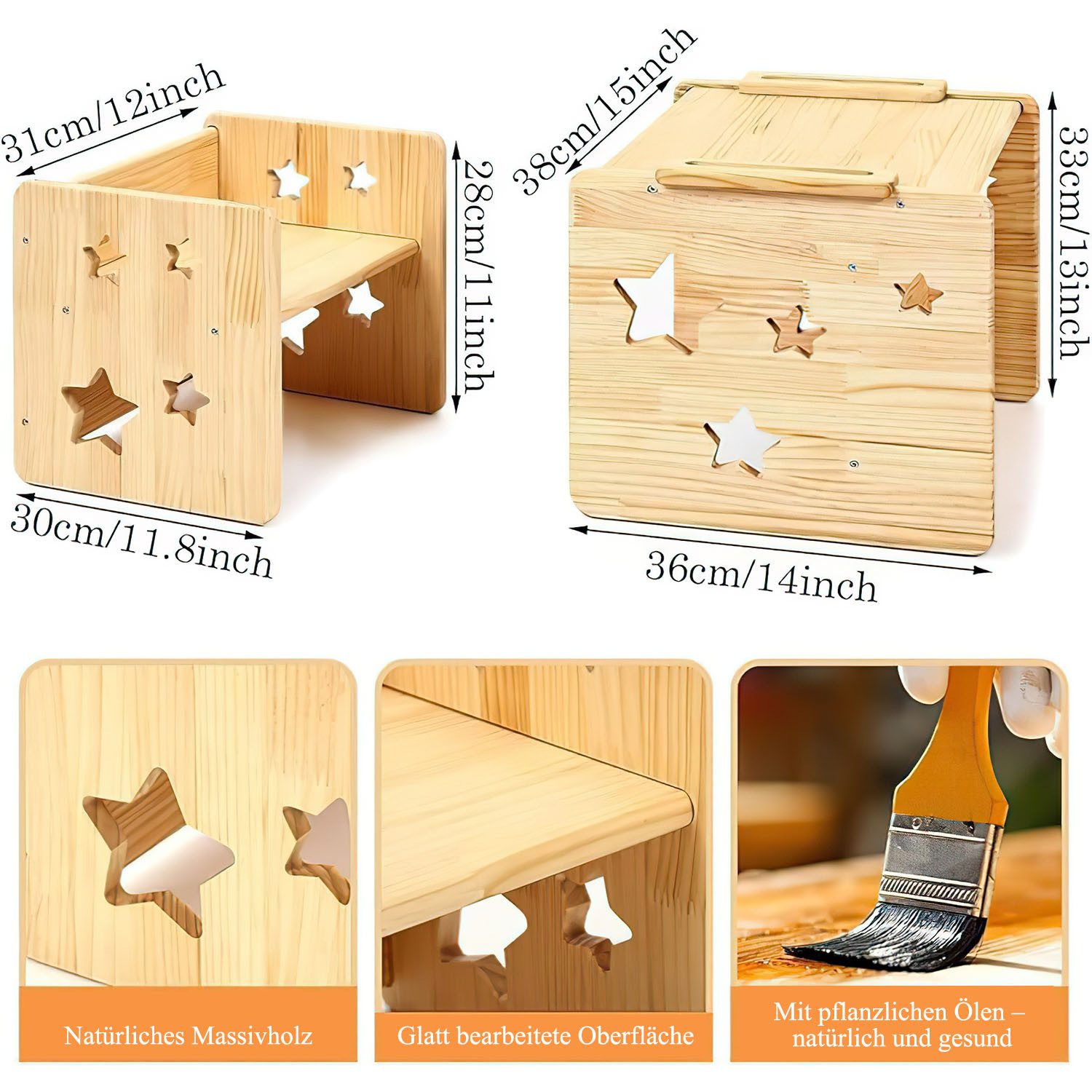AIMAX Kindersitzgruppe Tisch und Stuhl Set Aktivitätstisch Spieltisch für Kinder 1-3 Jahre, Multifunktionale für Essen/Spielen/Lesen, einfach zu montieren
