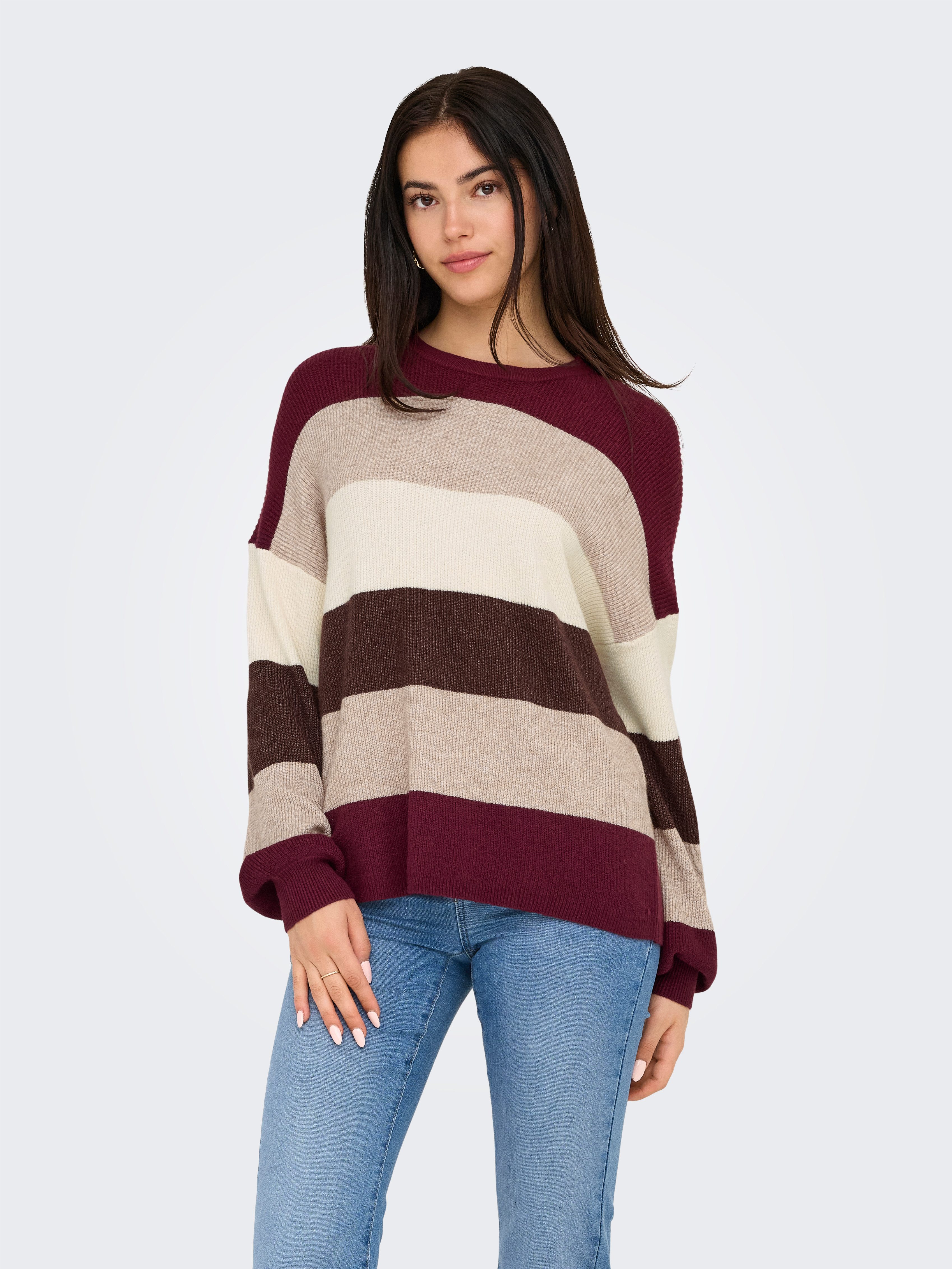 ONLY Strickpullover ONLATIA L/S STRIPE PULLOVER KNT NOOS mit Colorblock Des günstig online kaufen