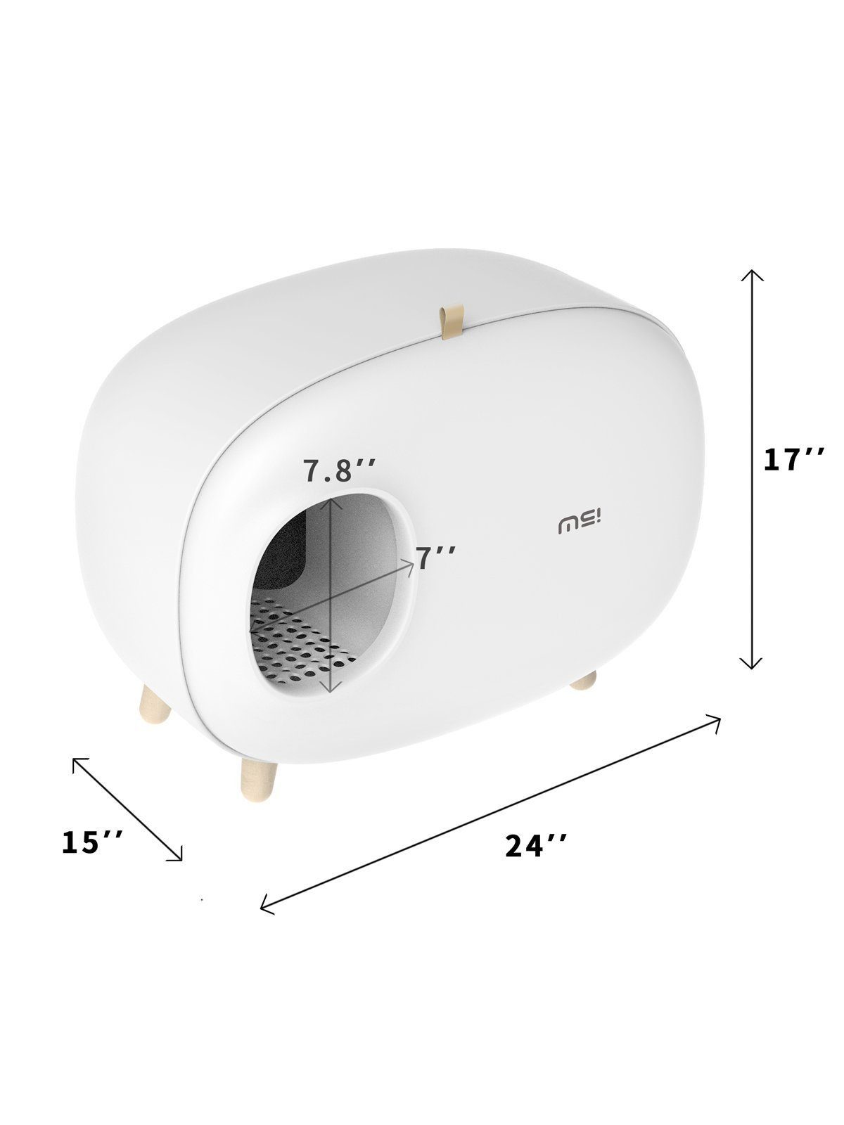 Purpurra Katzentoilette Makesure Katzentoilette geschlossenes Design, mit Katzenstreuschaufel