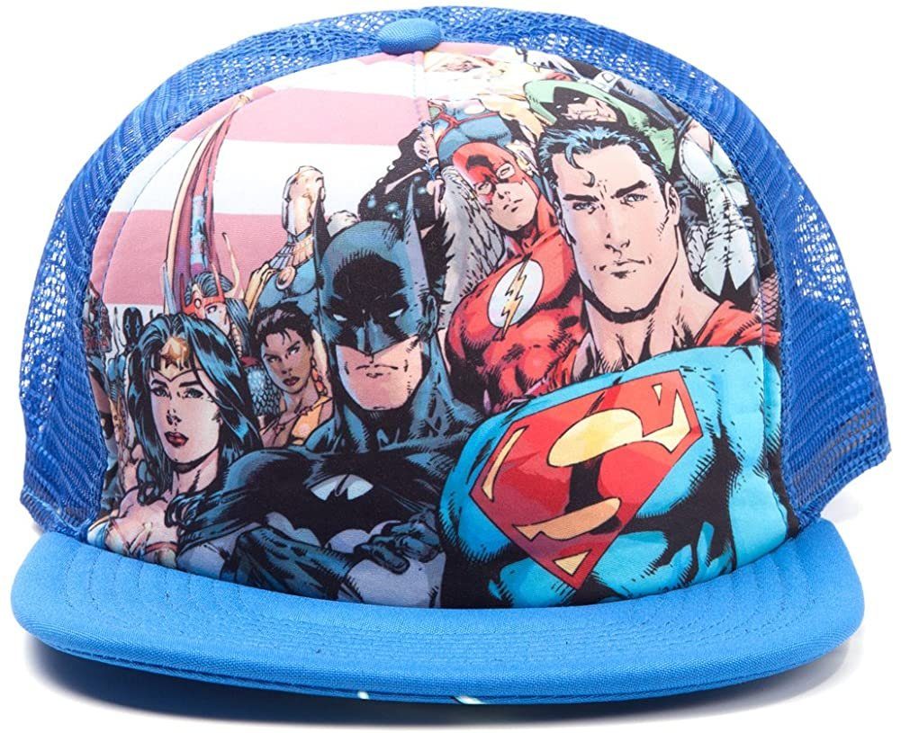 Schirmmütze JUSTICE Snapback Baseballcap Cap Flash Wonderwomen Back Truckercap Cap Bioworld Batman LEAGUE Snap Superman,