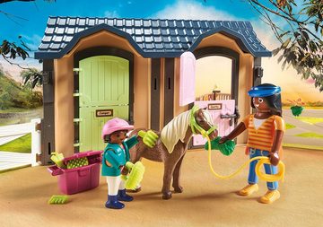 Playmobil® Konstruktions-Spielset Reitunterricht mit Pferdeboxen (70995), Country, (211 St), Made in Germany