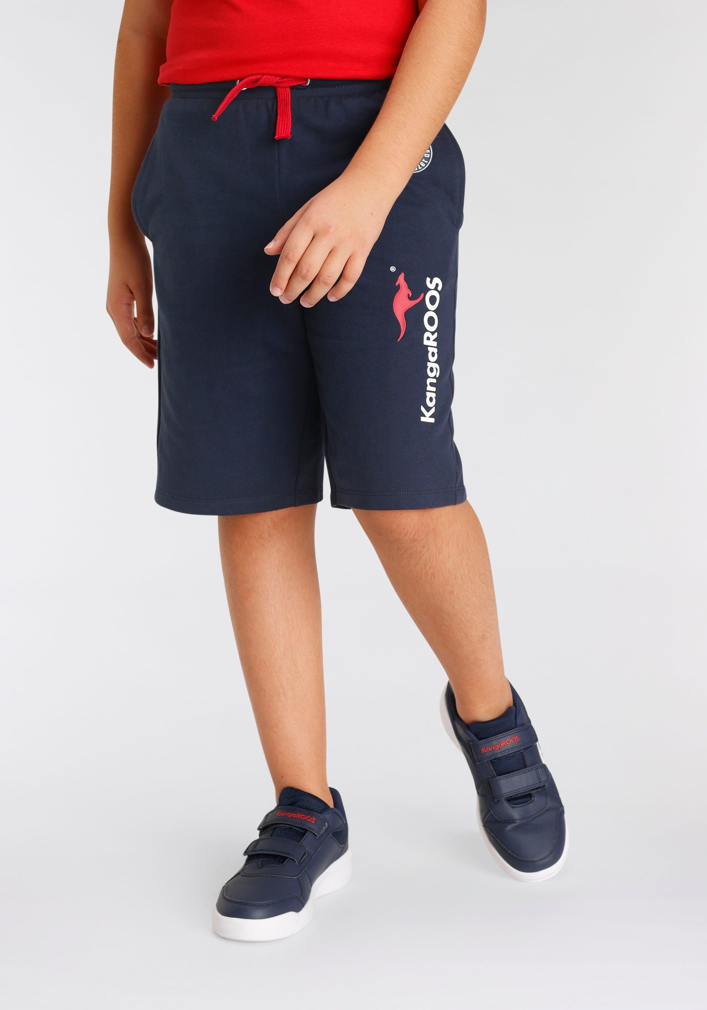 KangaROOS Sweatshorts, Basic Sweatbermudas mit Logo-Druck Modische Kangaroos Drucke