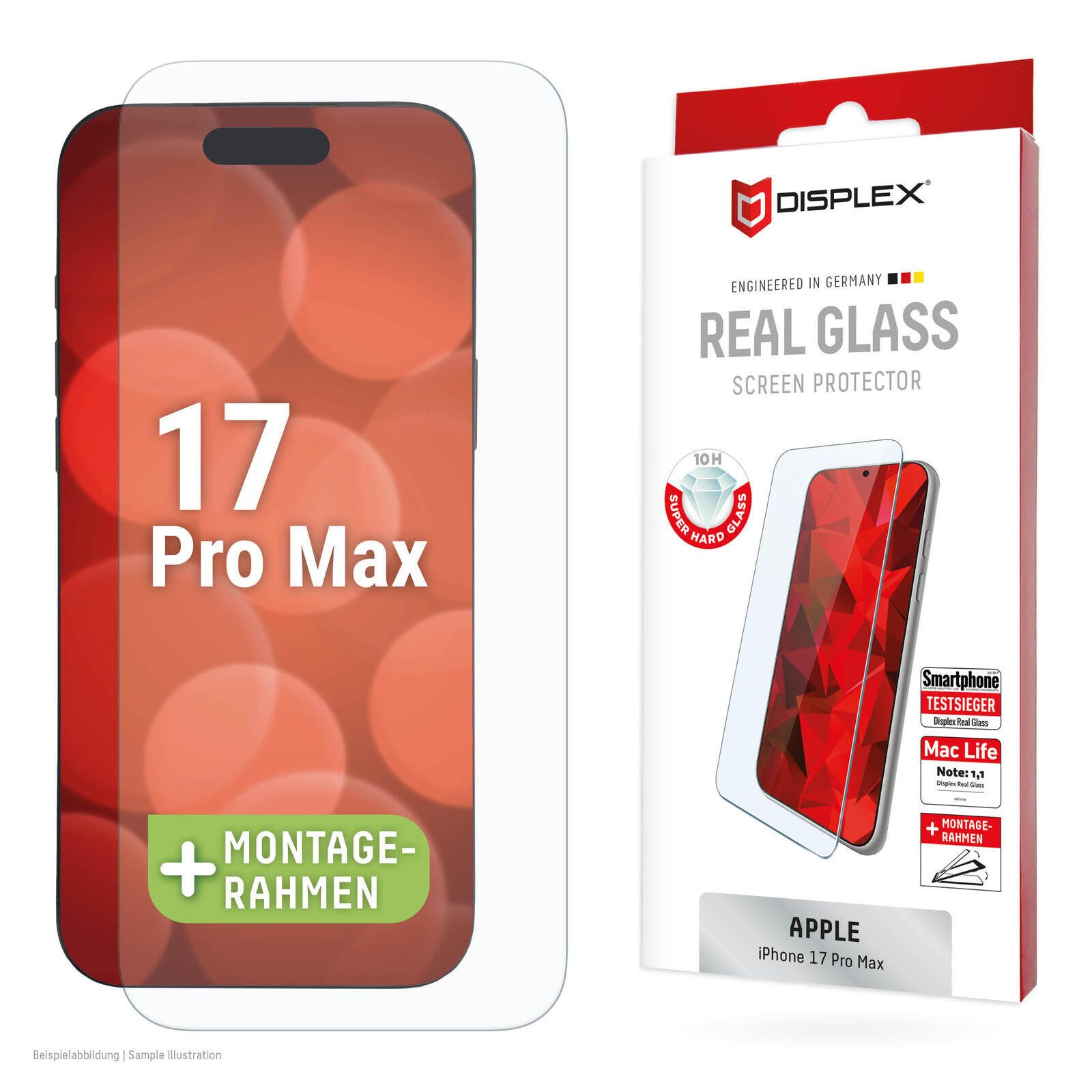 Displex Schutzfolie DISPLEX Schutzglas für Apple iPhone 17 Pro Max