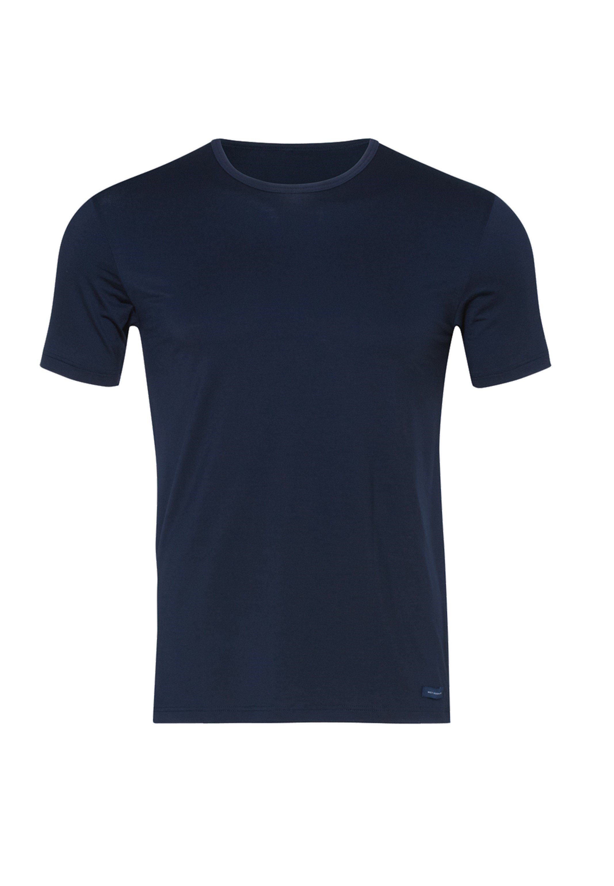 Network Kurzarm / Unterhemd Mey (1-St) Marine Shirt Unterhemd - Passform Körpernahe