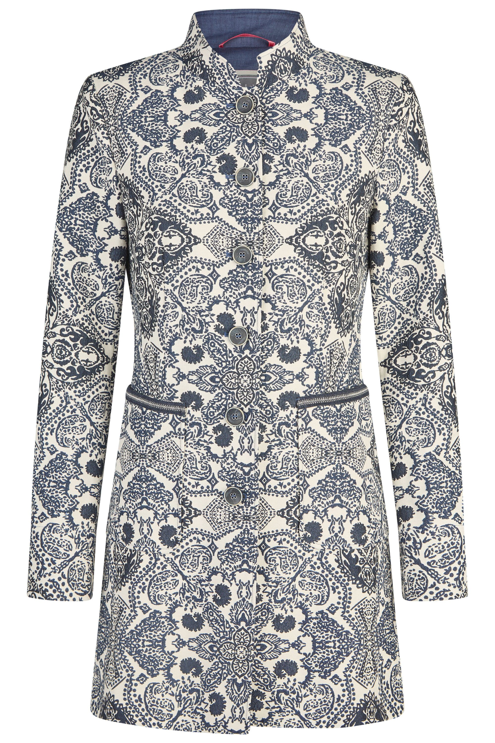 White Label Parka taillierte Longjacke mit elegantem Stehkragen