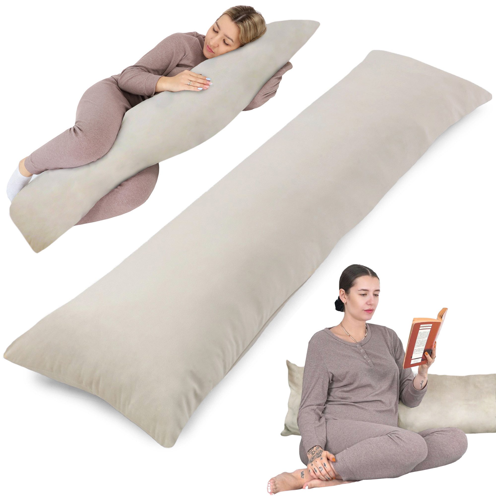 Totsy Baby Seitenschläferkissen Schwangerschaftskissen 40x145 cm - Kuschelkissen Schlafkissen