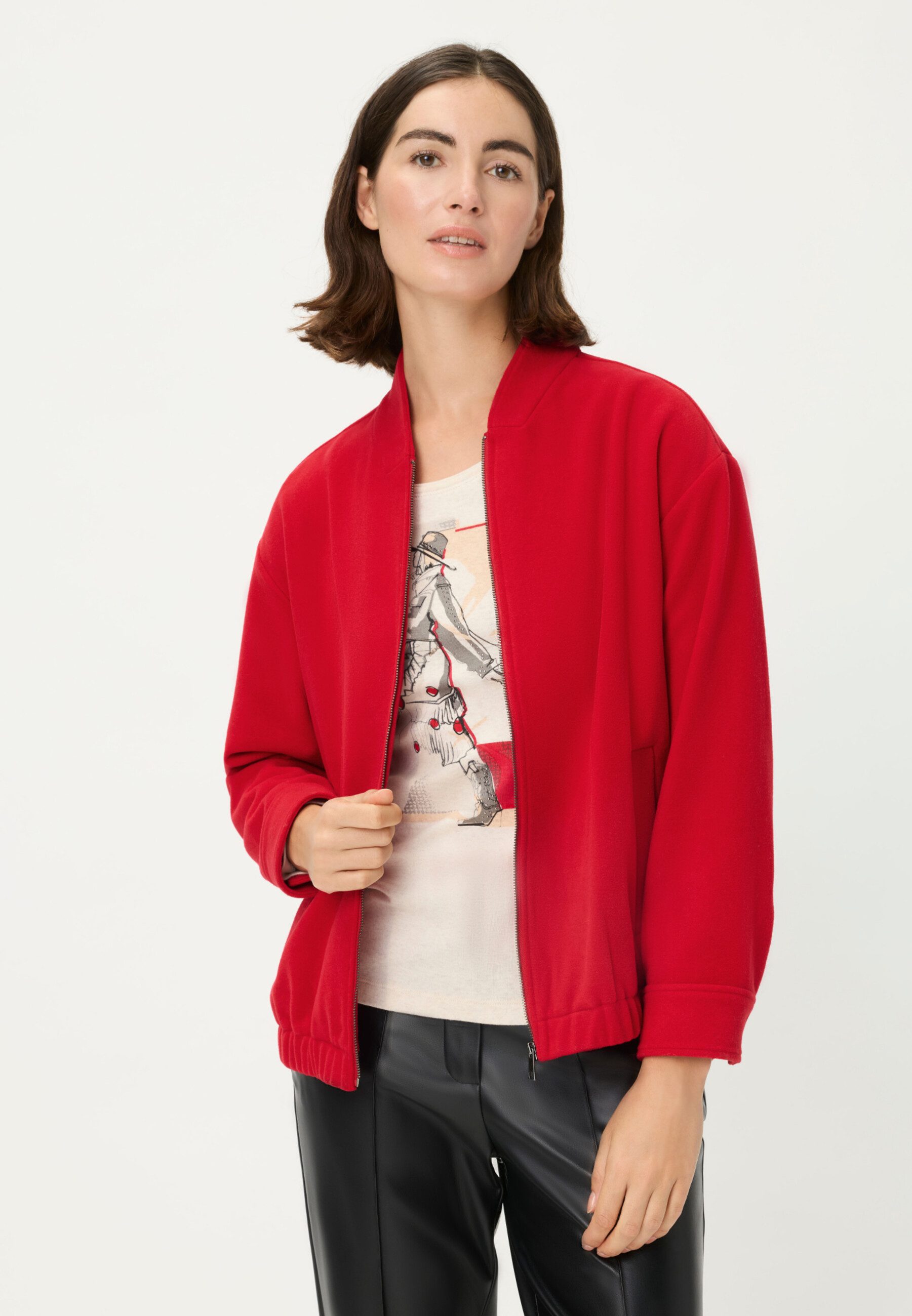 Olsen Kurzblazer Jacke mit Stehkragen