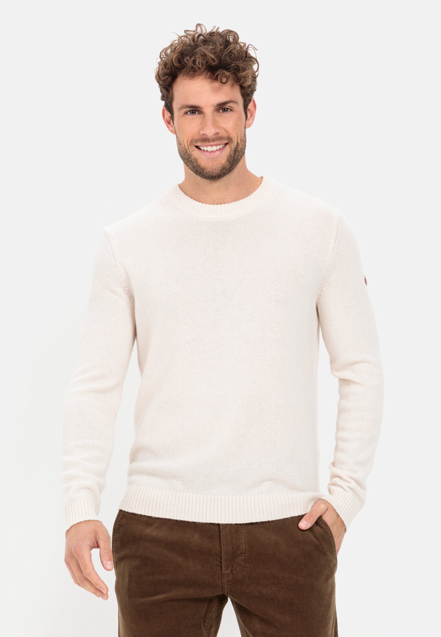 camel active Wollpullover aus reiner Lammwolle