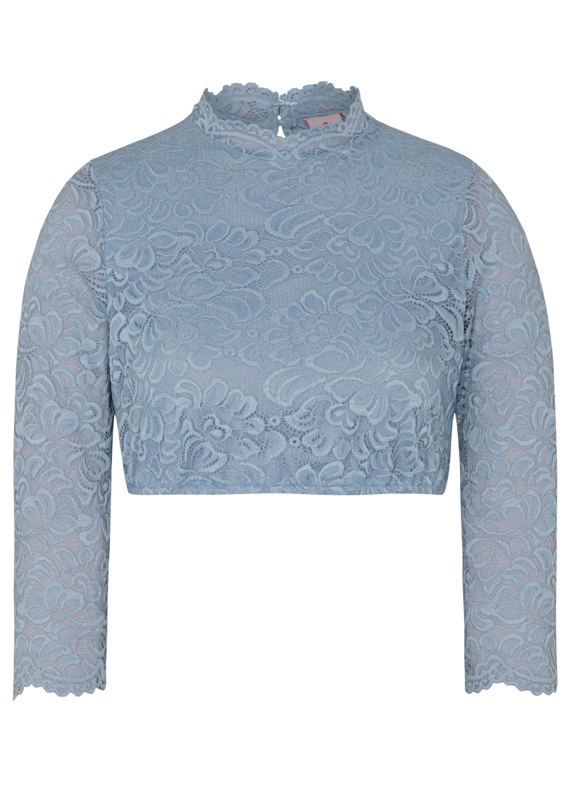 Spieth & Wensky Dirndlbluse Amsterdam (1-tlg) mit floralen Spitzenmuster