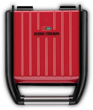 George Foreman Kontaktgrill Steel Compact Fitnessgrill rot 25030-56, 1200 W