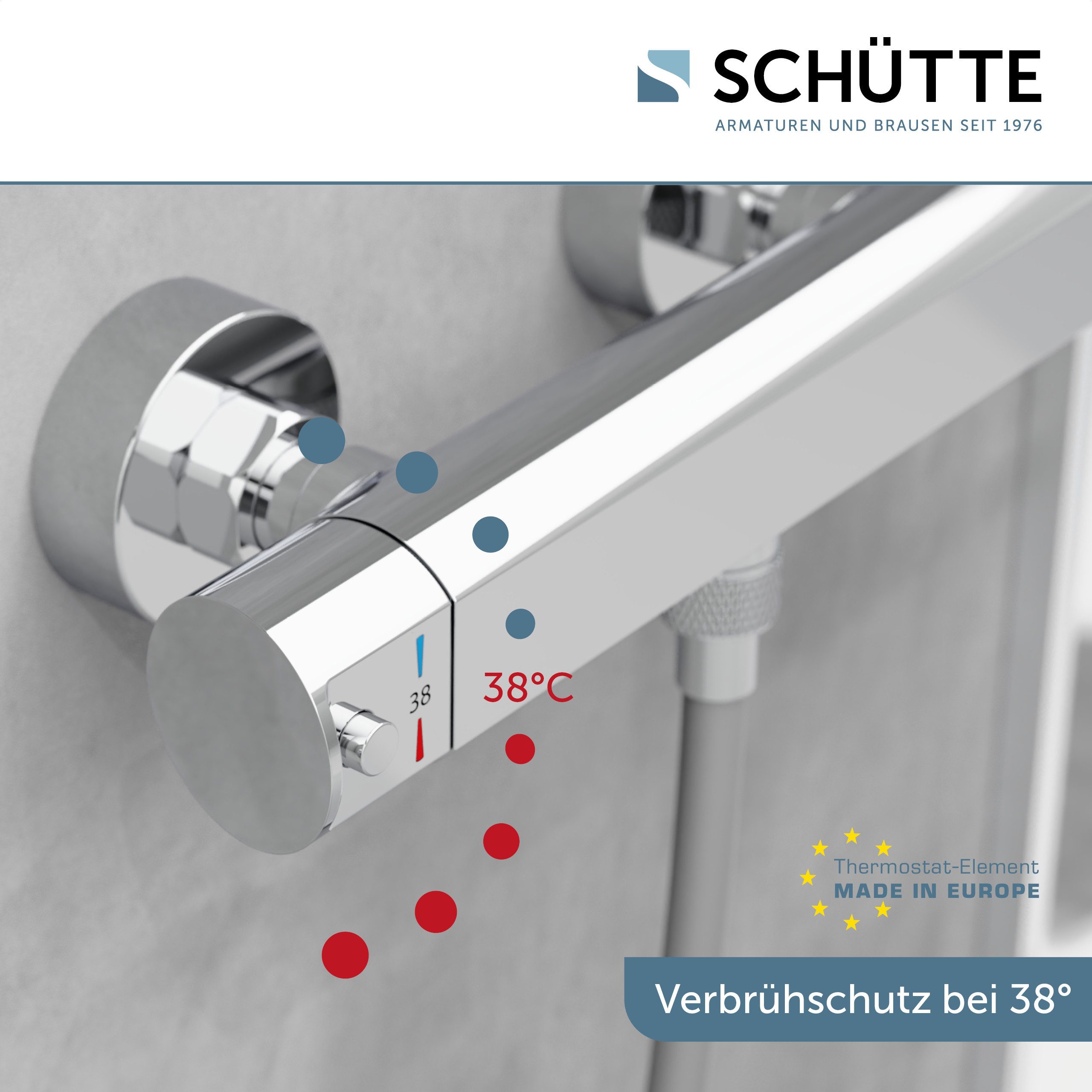 Schütte Brausethermostat VITA wassersparende Eco-Stopp-Funkt., Sicherheitssperre, innovative Kühlung – Bild 4 von 5