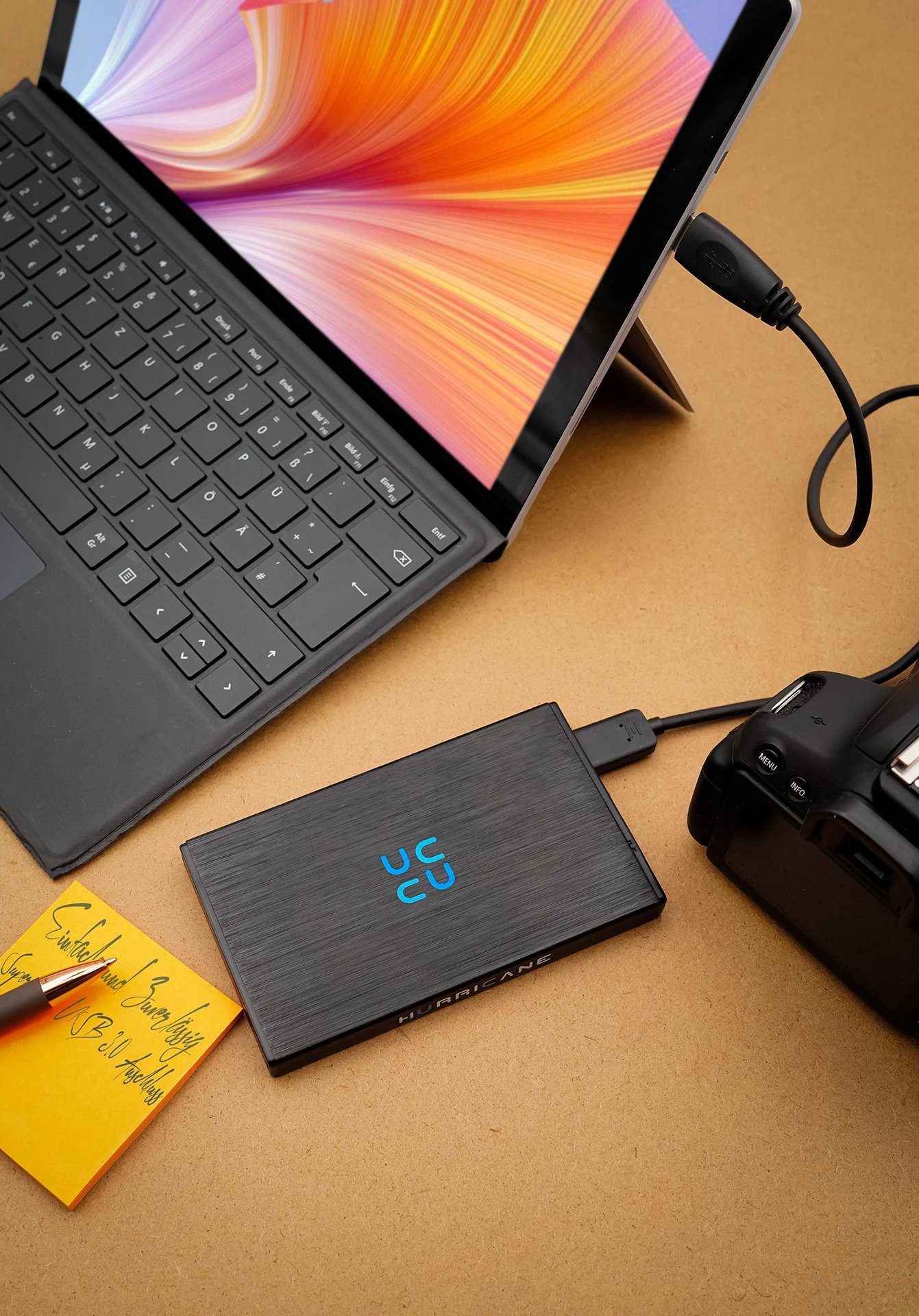 HURRICANE GD25612 portable externe Festplatte 500GB 2,5" USB 3.0 HDD Speicher externe HDD-Festplatte (500GB) 2,5", für PC, Laptop, PS4, PS5, Xbox - kompatibel mit Windows, Mac, Linux