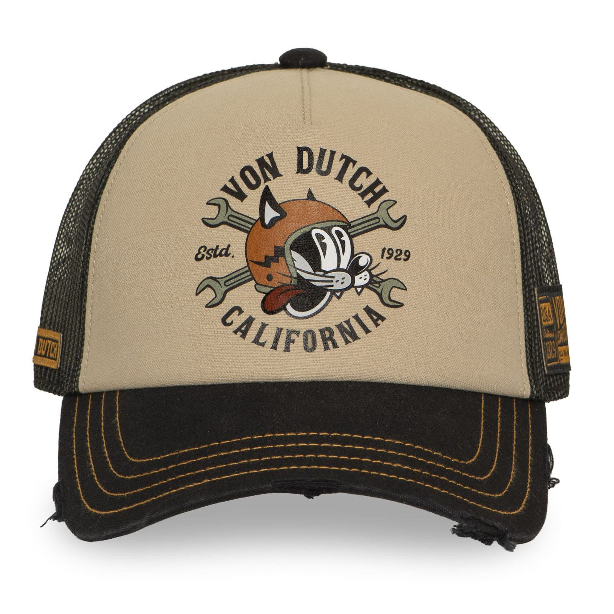 Von Dutch Trucker Cap Von Dutch Originals Trucker Cap - CREW DEVIL HARD BEAST RACING (Basecap, Basecap, Meshcap, Trucker Kappe) Used-Look