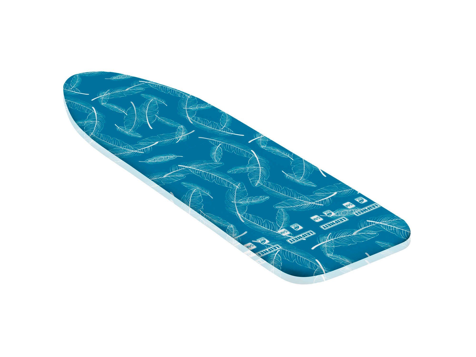 Leifheit Ersatz-Bügelbrettbezug Bügeltischbezug Thermo Reflect S/M, Zwei-Seiten-Bügeleffekt, 125x40cm, 3mm Molton-Komfortpolsterung
