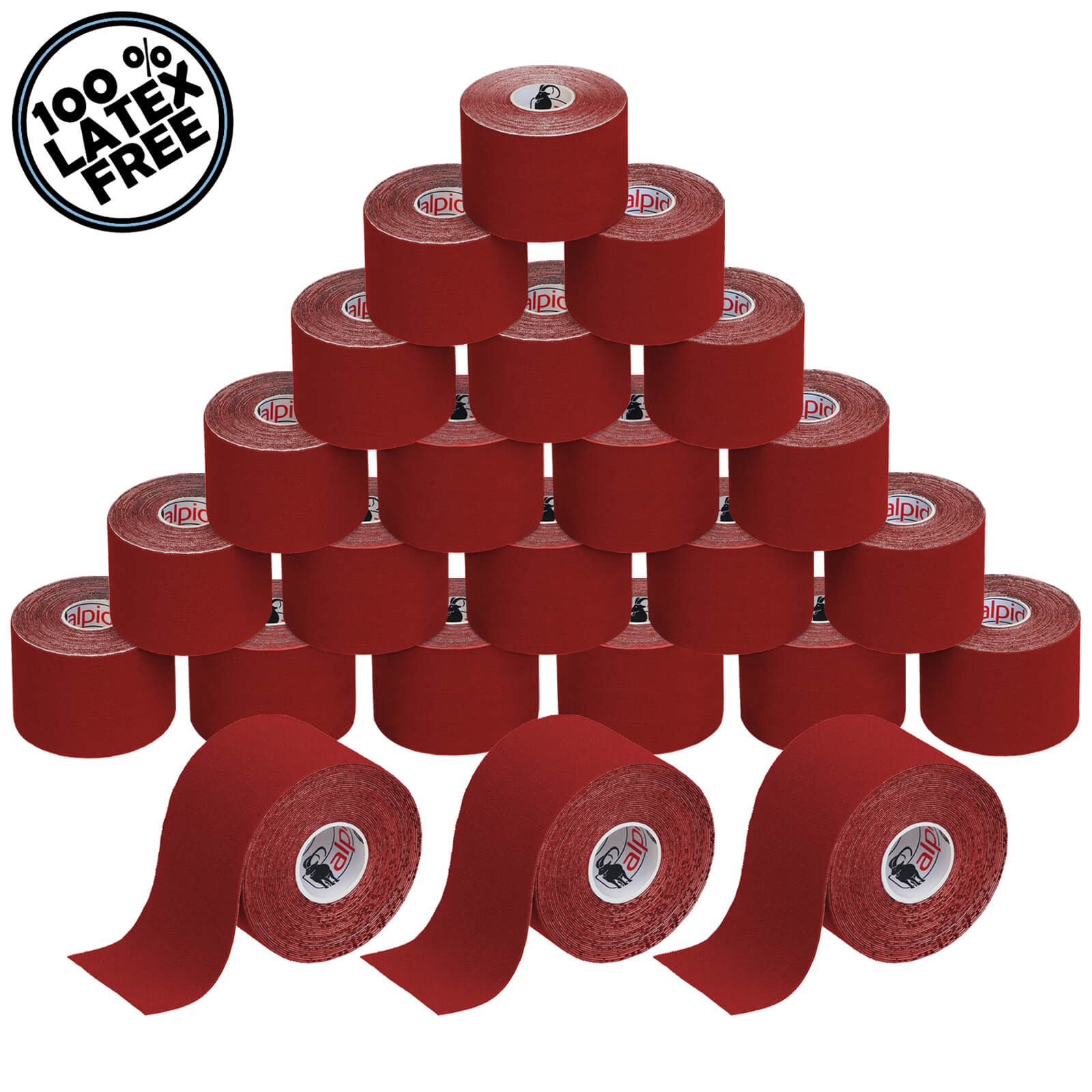 ALPIDEX Kinesiologie-Tape 24 Rollen Kinesiologie Tape 5 m x 5,0 cm in 11 Farben