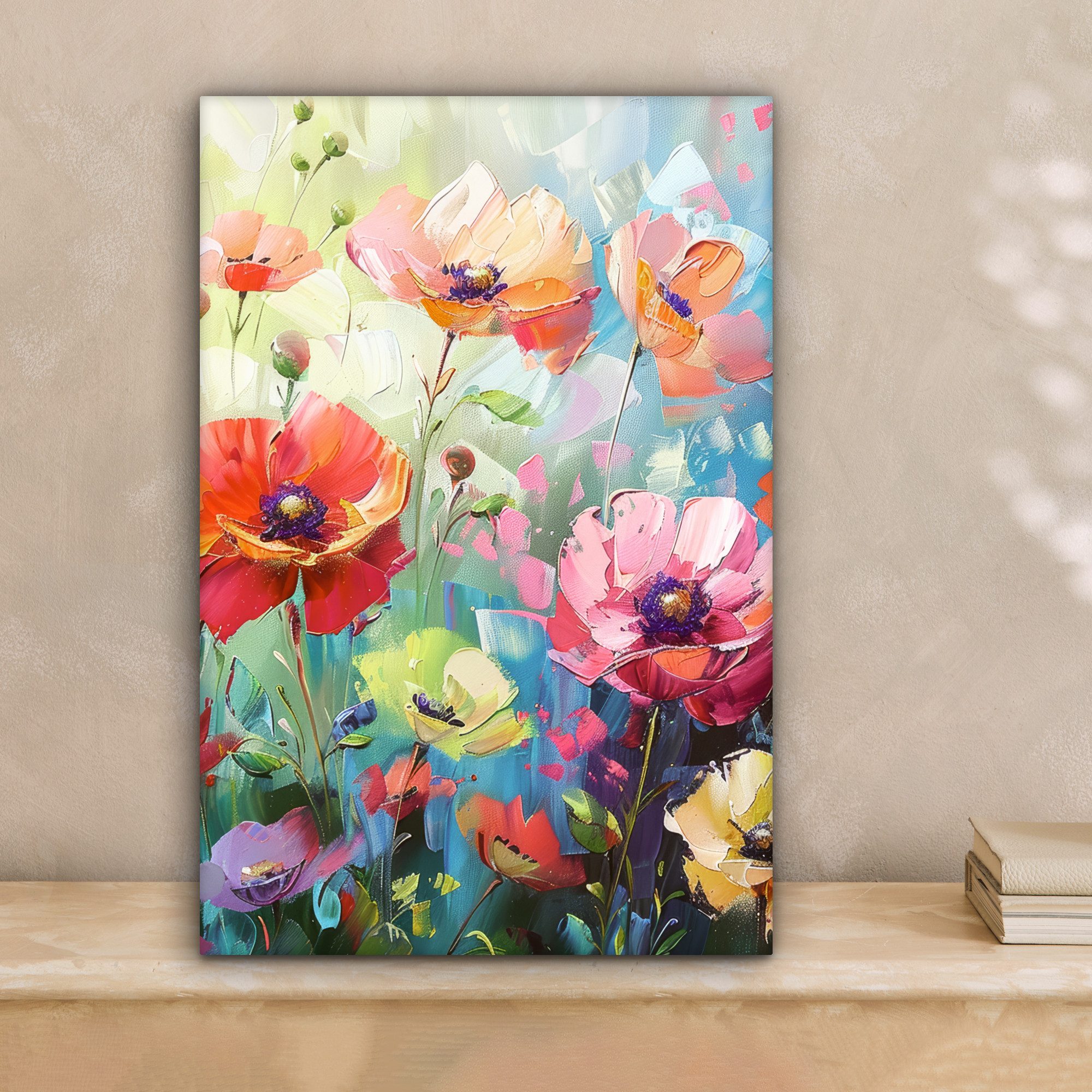OneMillionCanvasses® Leinwandbild Blumen - Bunt - Aquarelle - Natur - Somme günstig online kaufen
