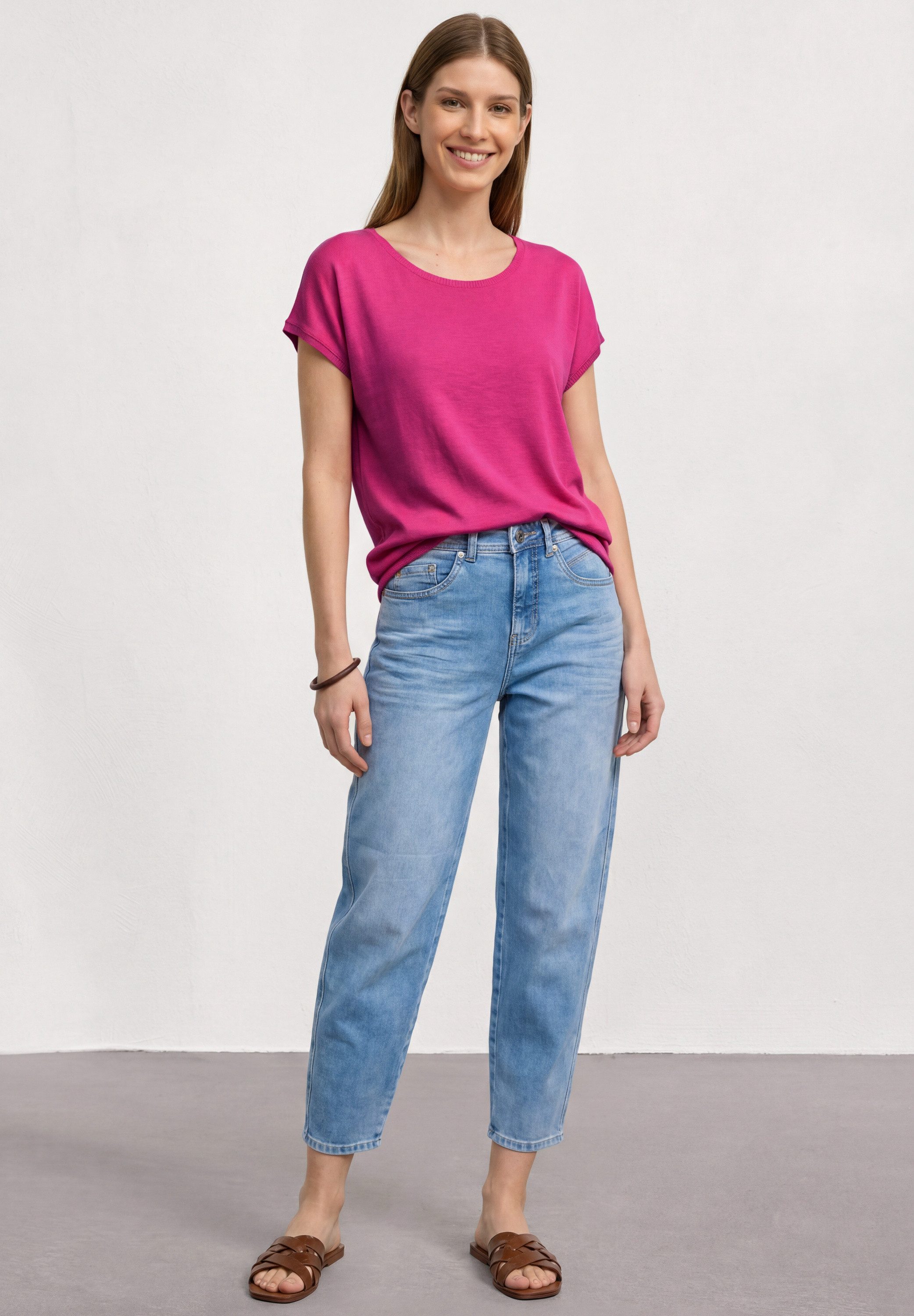 STREET ONE T-Shirt in Unifarbe – Bild 3 von 5