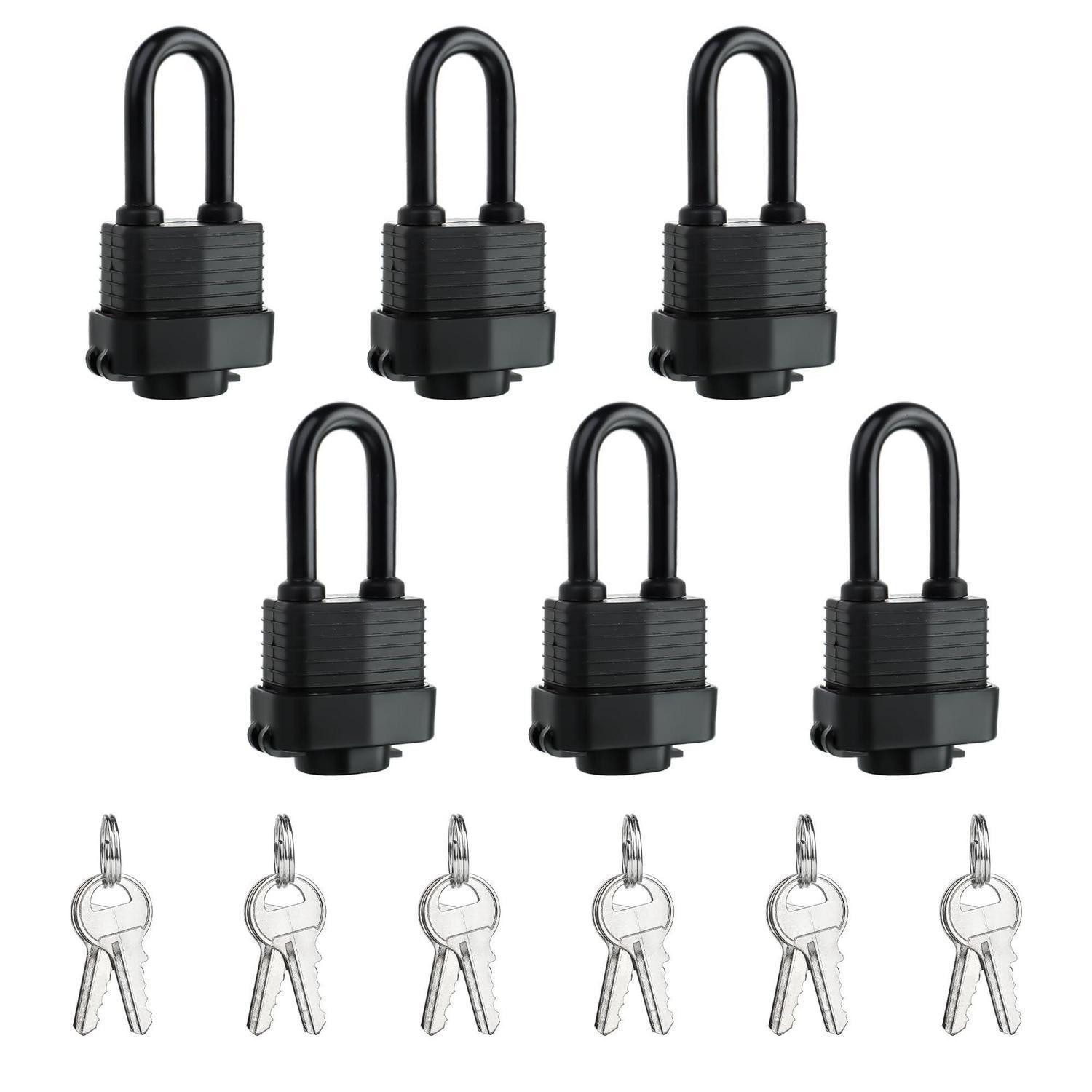 LuxusKollektion Vorhängeschloss Vorhängeschloss 6er Set gleichschließend 3,8cm Outdoor