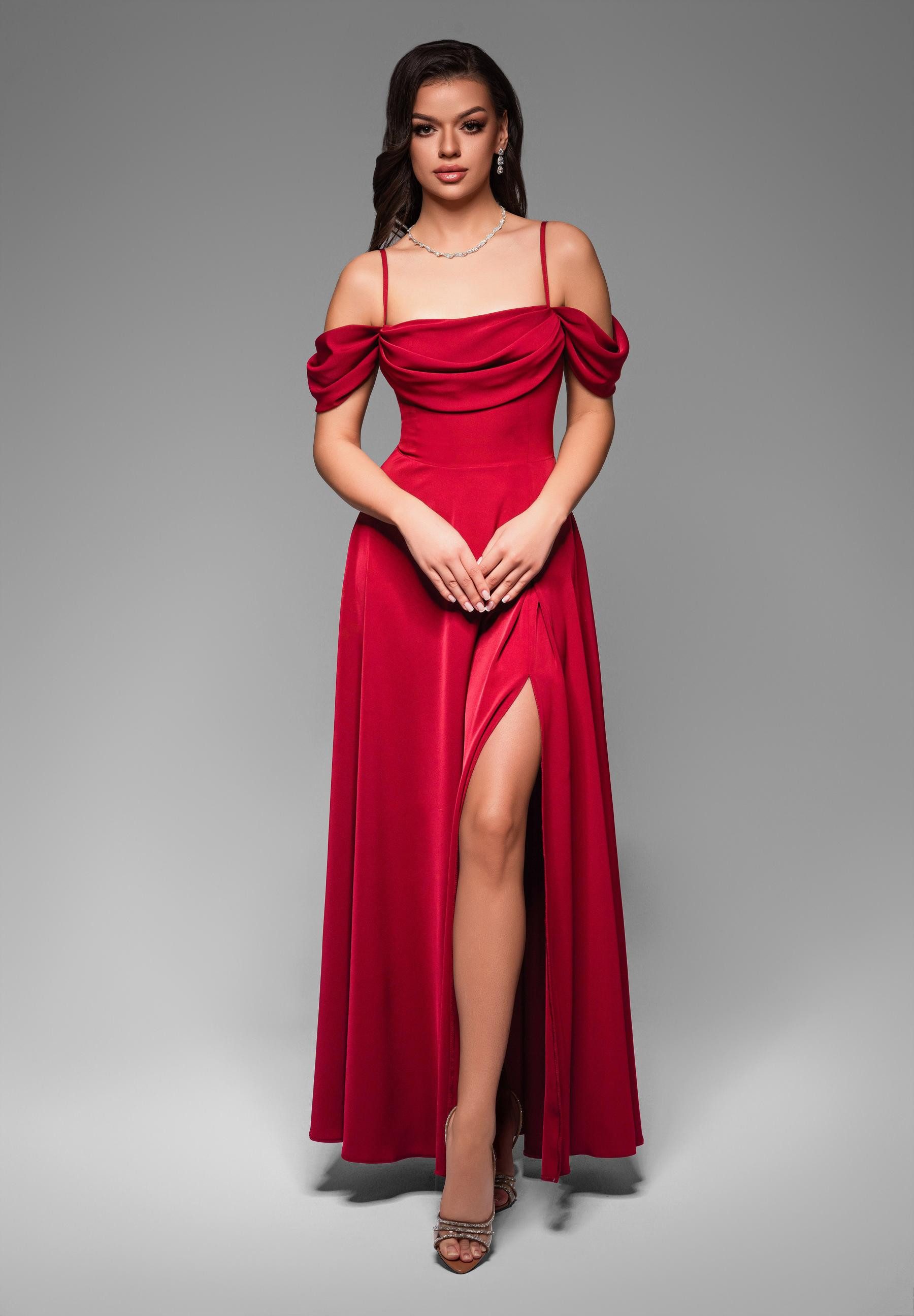 OMBRE Abendkleid Elegantes Off-Shoulder Abendkleid