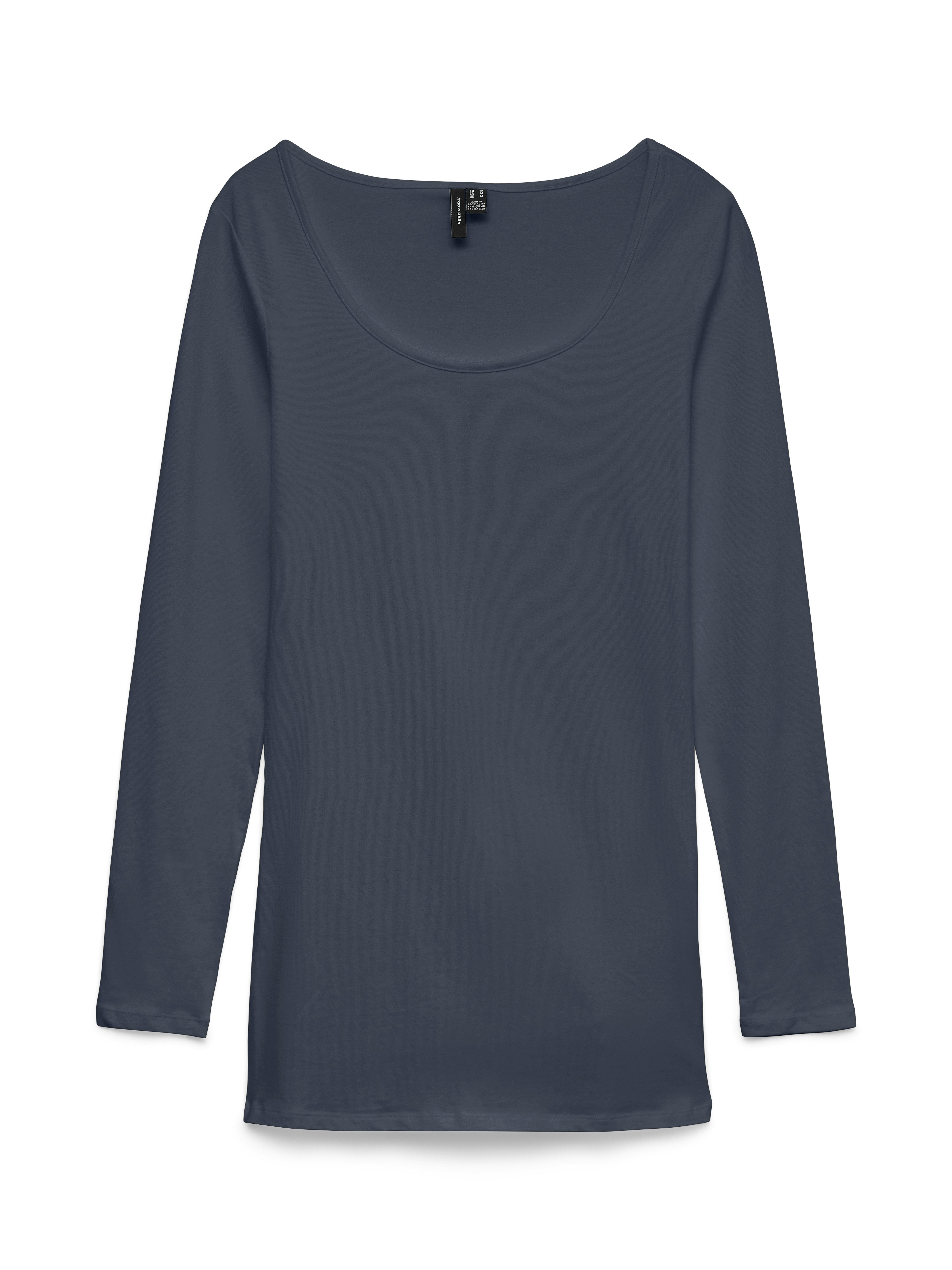 Vero Moda Langarmshirt VMMAXI MY LS SOFT LONG U-NECK NOOS Baumwollmischung, regular fit – Bild 3 von 3