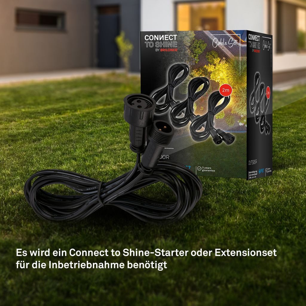 Briloner Leuchten Gartenstrahler 3920035, LED fest integriert, 2700K - Extra-Warmweiß