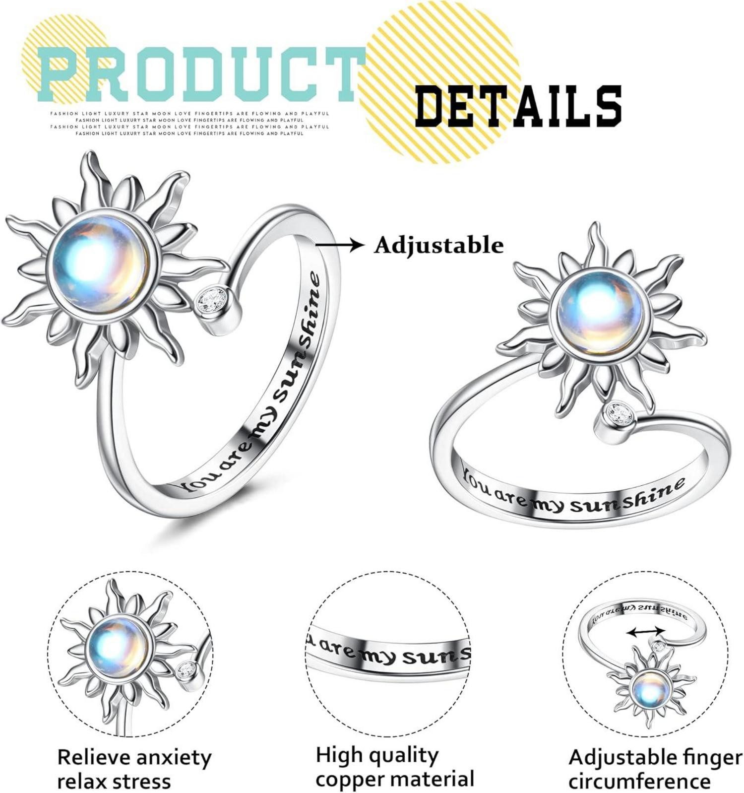 Adramata Silberring 2er Set Silber Spinner günstig online kaufen