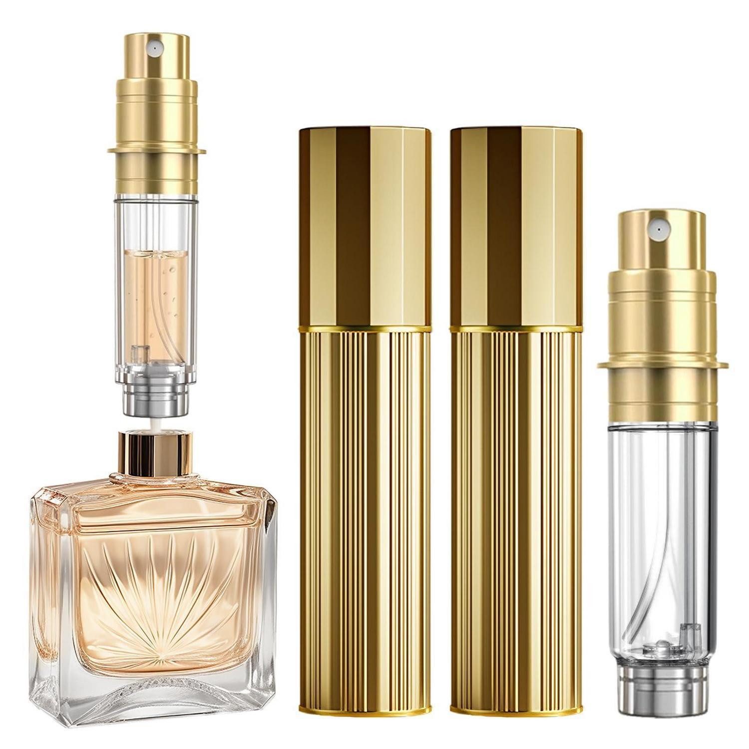 LuxusKollektion Parfümzerstäuber Parfümzerstäuber nachfüllbar 10ml Gold