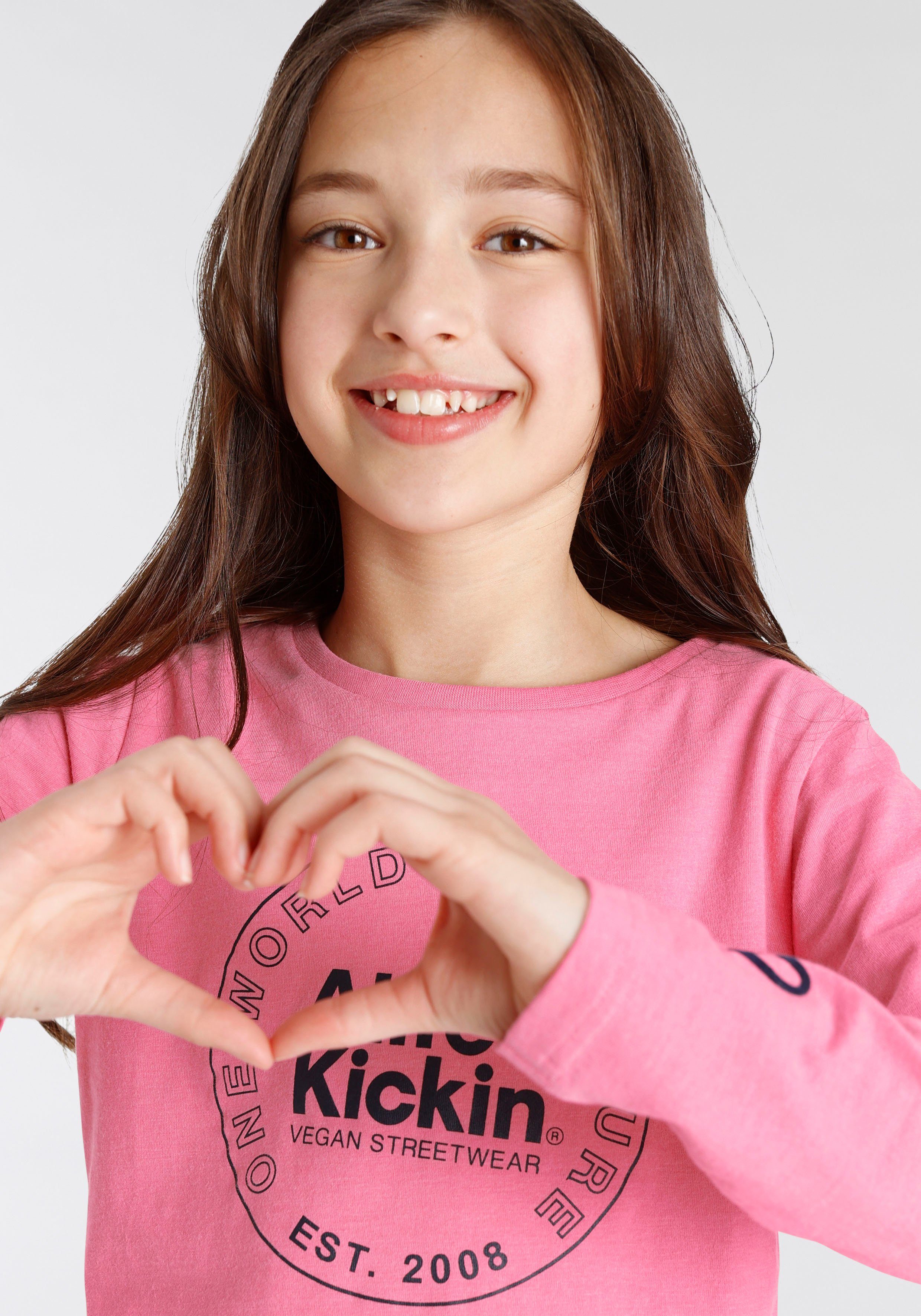 Kickin für Alife MARKE! Kickin Alife Langarmshirt mit Logo & NEUE & Kids. Druck