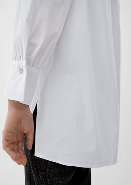 s.Oliver BLACK LABEL Langarmbluse Bluse aus Baumwollstretch Raffung