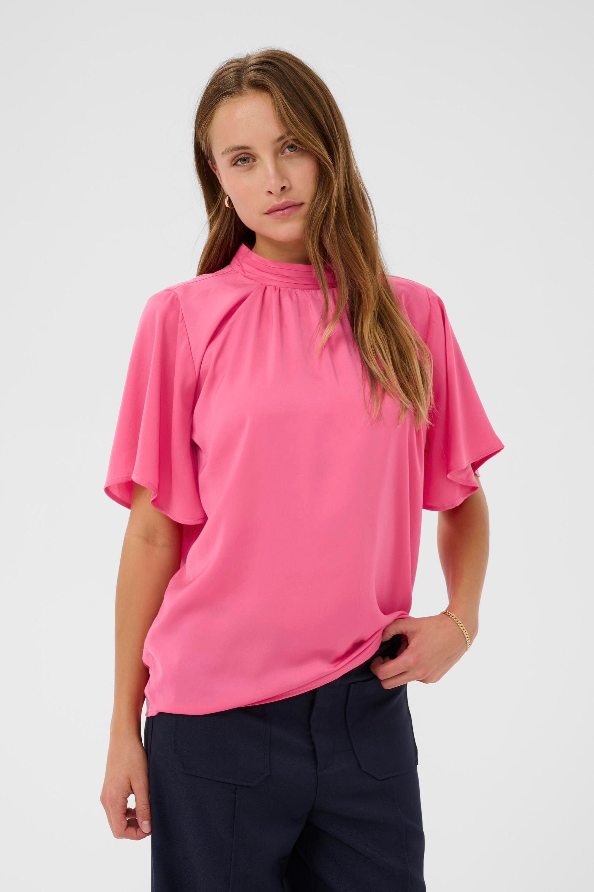 Saint Tropez Kurzarmbluse Kurzarm-Bluse AileenSZ günstig online kaufen