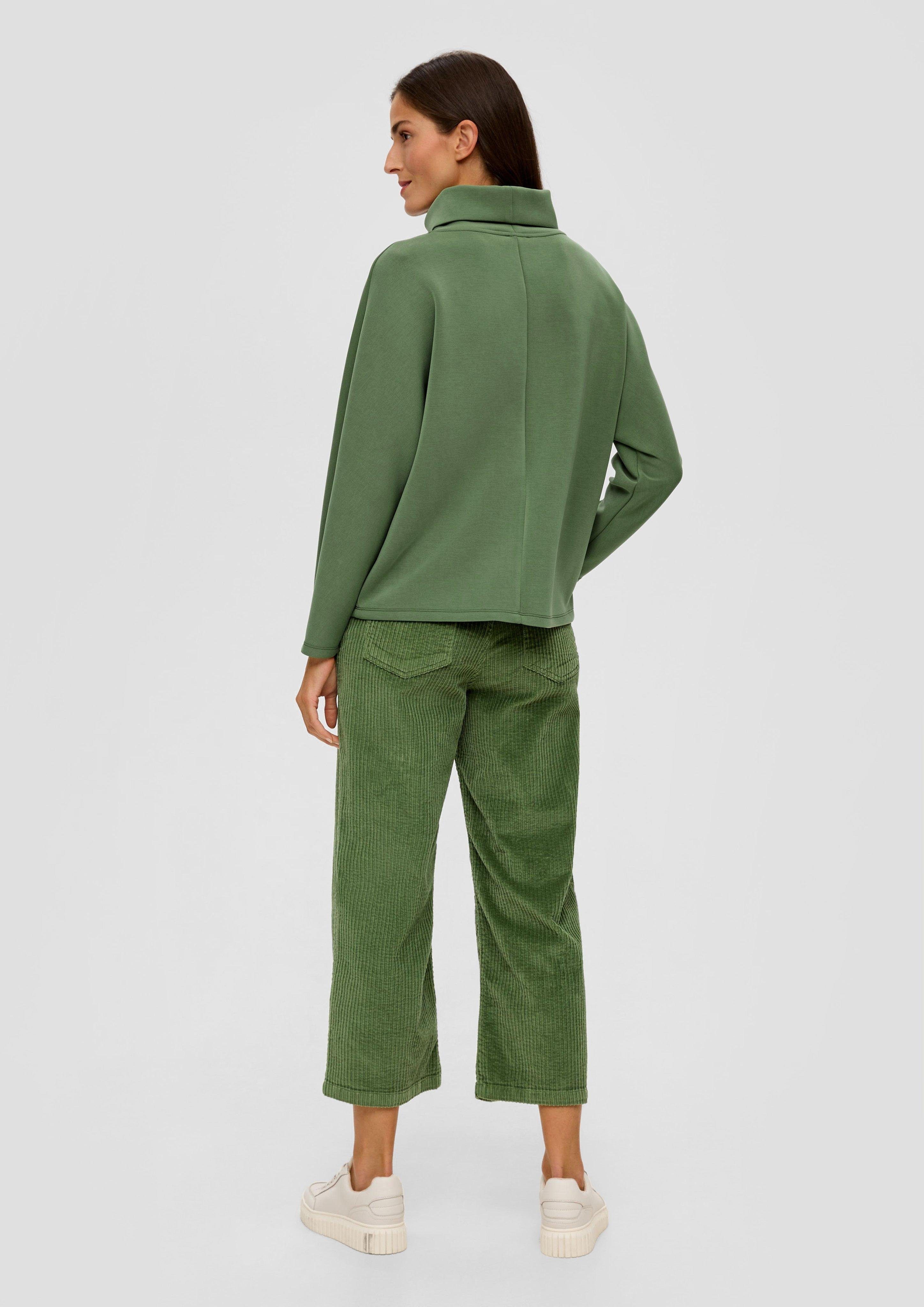 s.Oliver Sweatshirt grün Scuba Sweatshirt aus