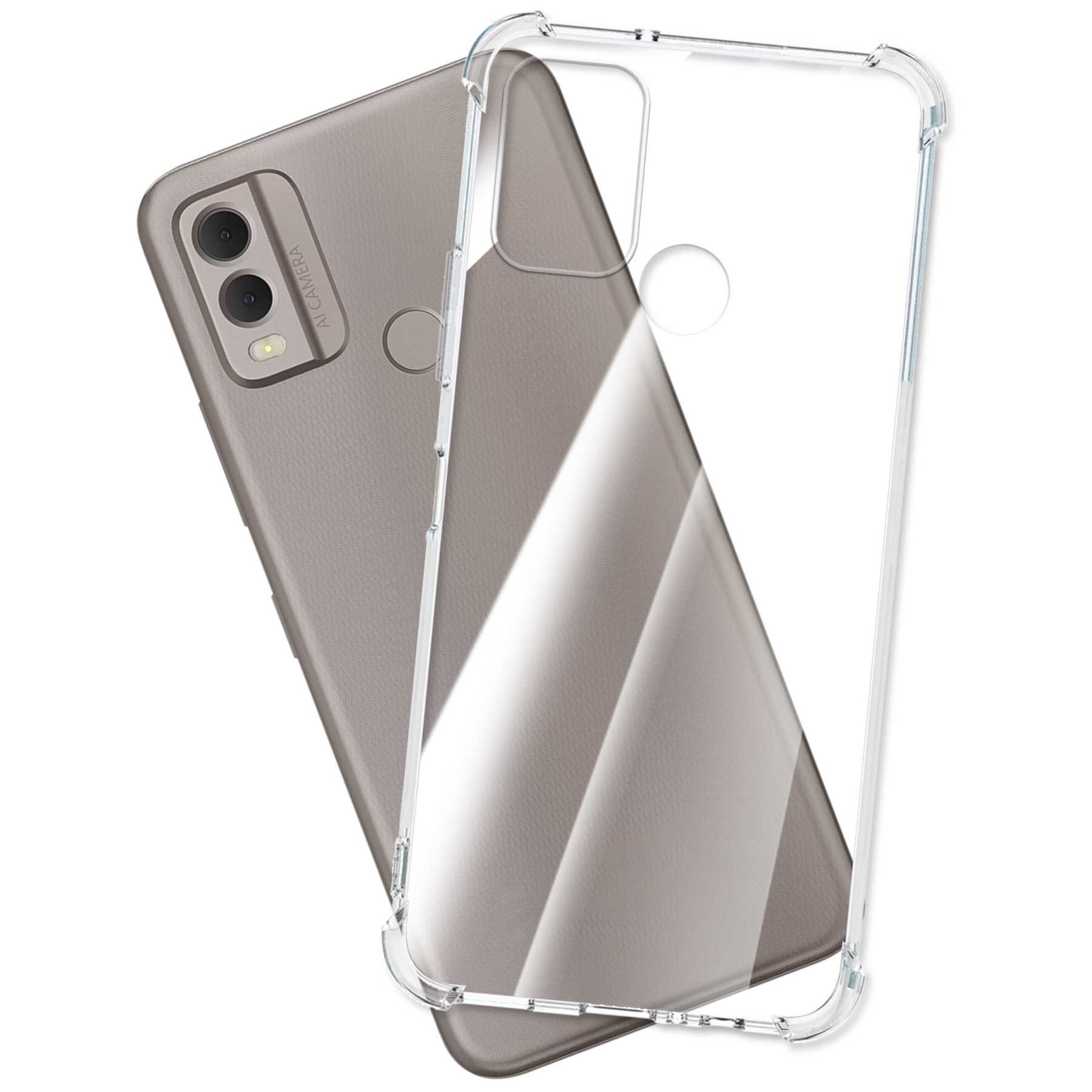 mtb more energy Smartphone-Hülle Clear Armor Case für Nokia C22 4G (6.5), Transparente TPU Schutzhülle Case Backcover mit Anti-Shock Verstärkung