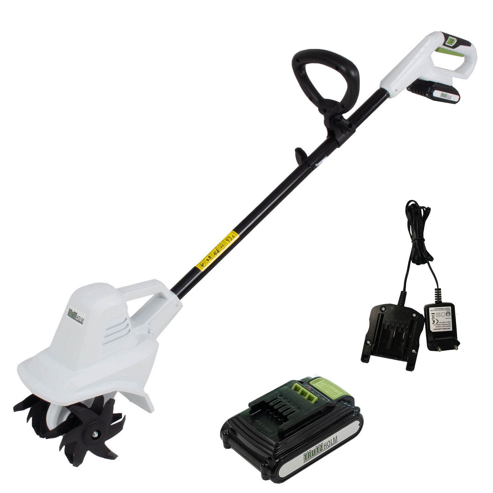 TRUTZHOLM Akku-Motorhacke Akku Bodenhacke 20V/2.0Ah mit 2 Akkus und Ladegerät