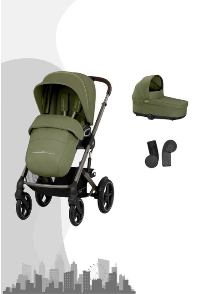 Cybex Kombi-Kinderwagen Talos S Lux Buggy mit faltbarer Babywanne