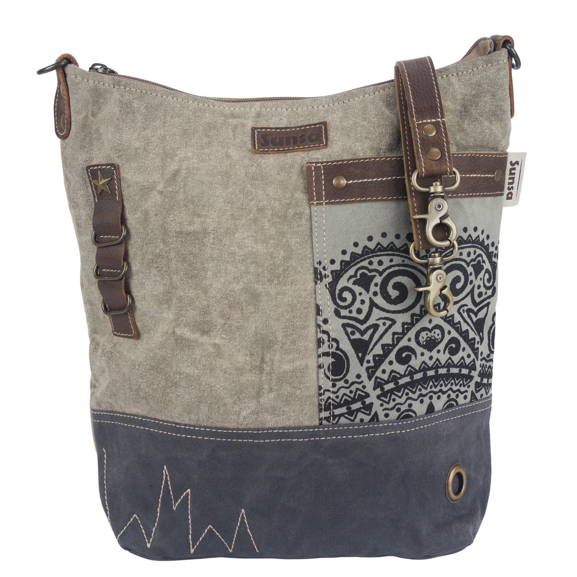 Umhängetasche Umhängetasche Schultertasche mit Mandala Design. Hobo Tasche