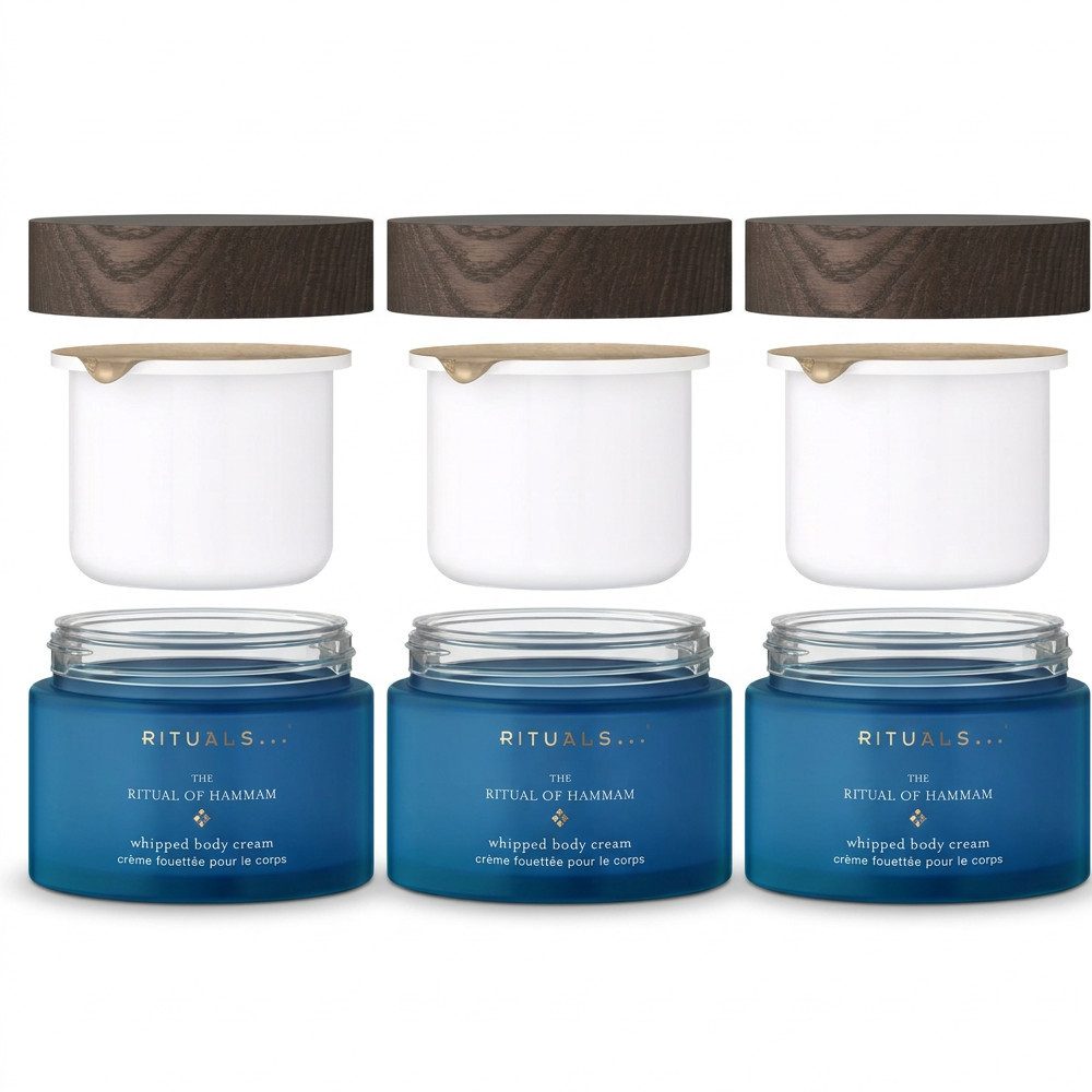 Rituals Körpercreme Rituals Hammam Whipped Body Cream Refill 3er Set, 1-tlg., Vorteilspack mit drei Nachfüllungen für längere Anwendung