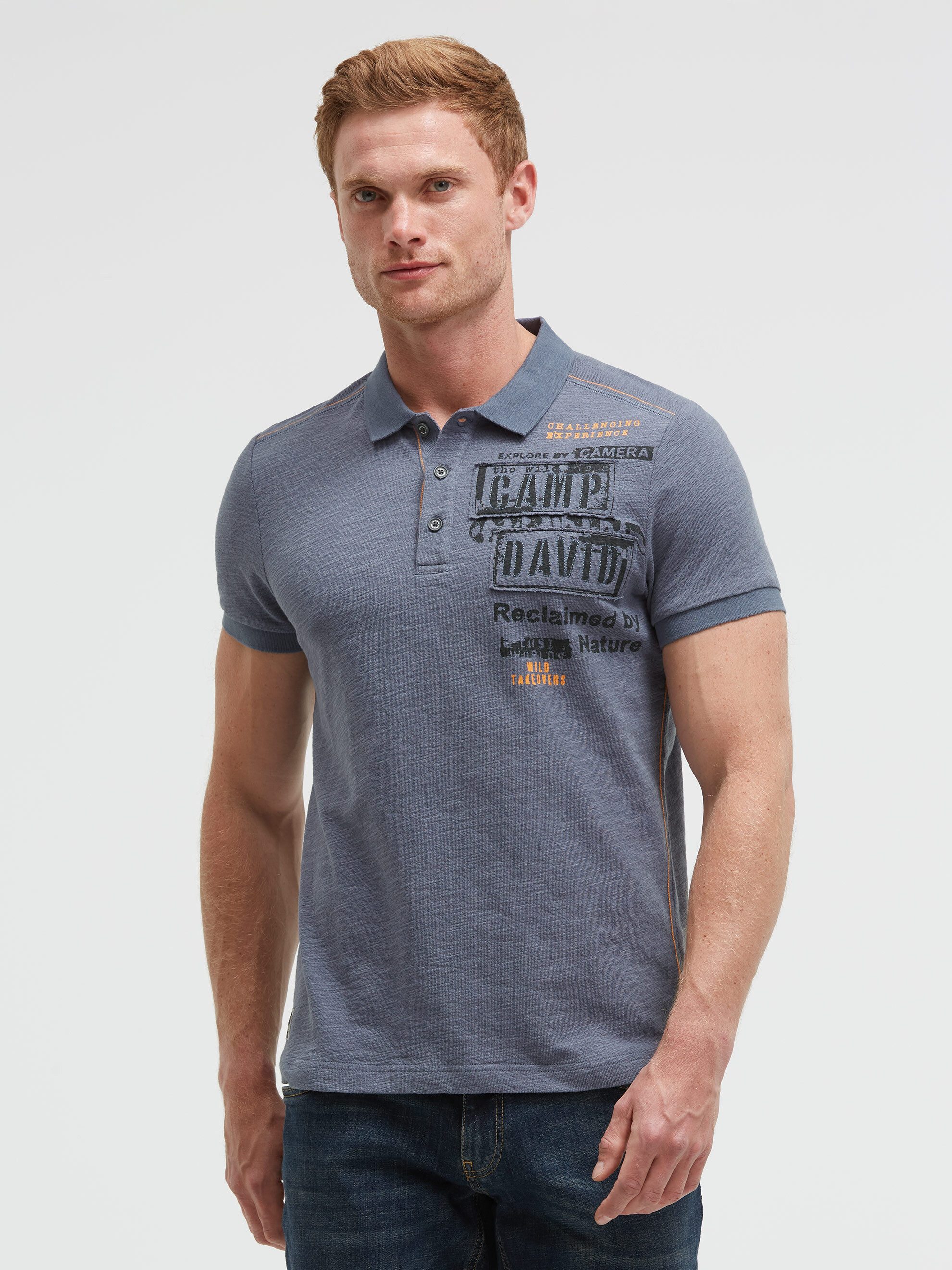 CAMP DAVID Poloshirt mit Stickerei