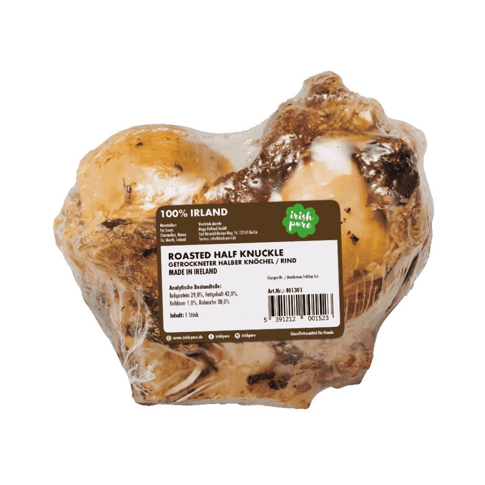 Irish Pure Irish Pure Hundesnacks - proteinreiche Naturkauartikel aus Rind Roasted Half Knuckle, Leckerli für: Hunde