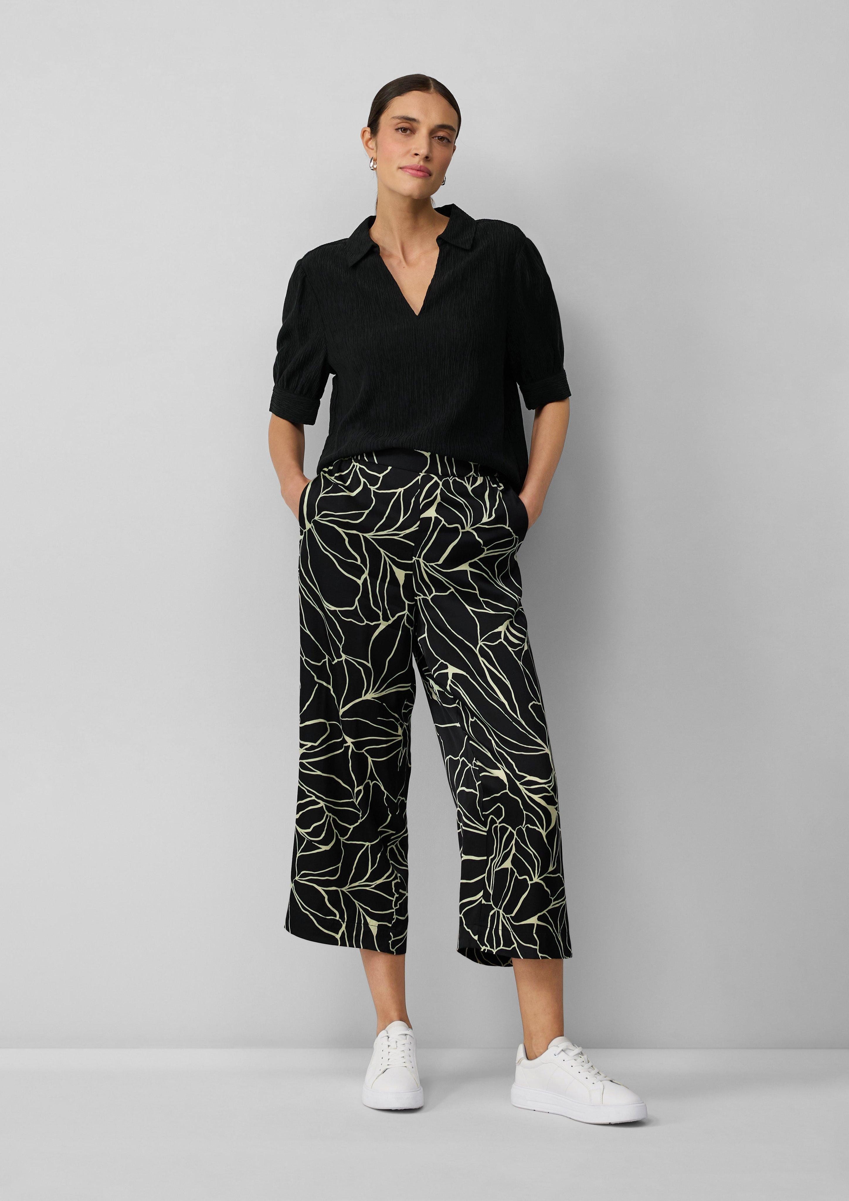 s.Oliver BLACK LABEL 7/8-Hose Satinierte Wide-Leg-Hose günstig online kaufen