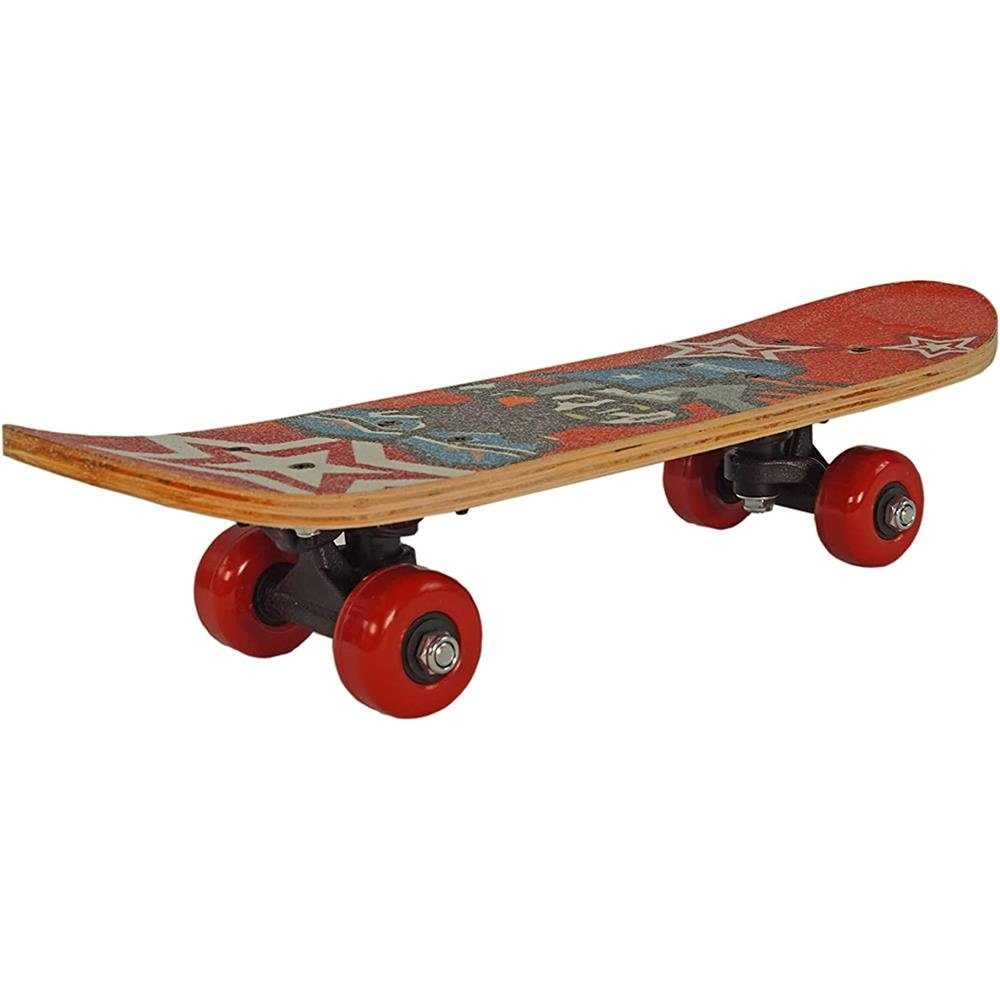 Best Sporting Skateboard Mini, 43 cm Kinderskateboard Anfänger Board im Comic-Design, 7-fach Holz