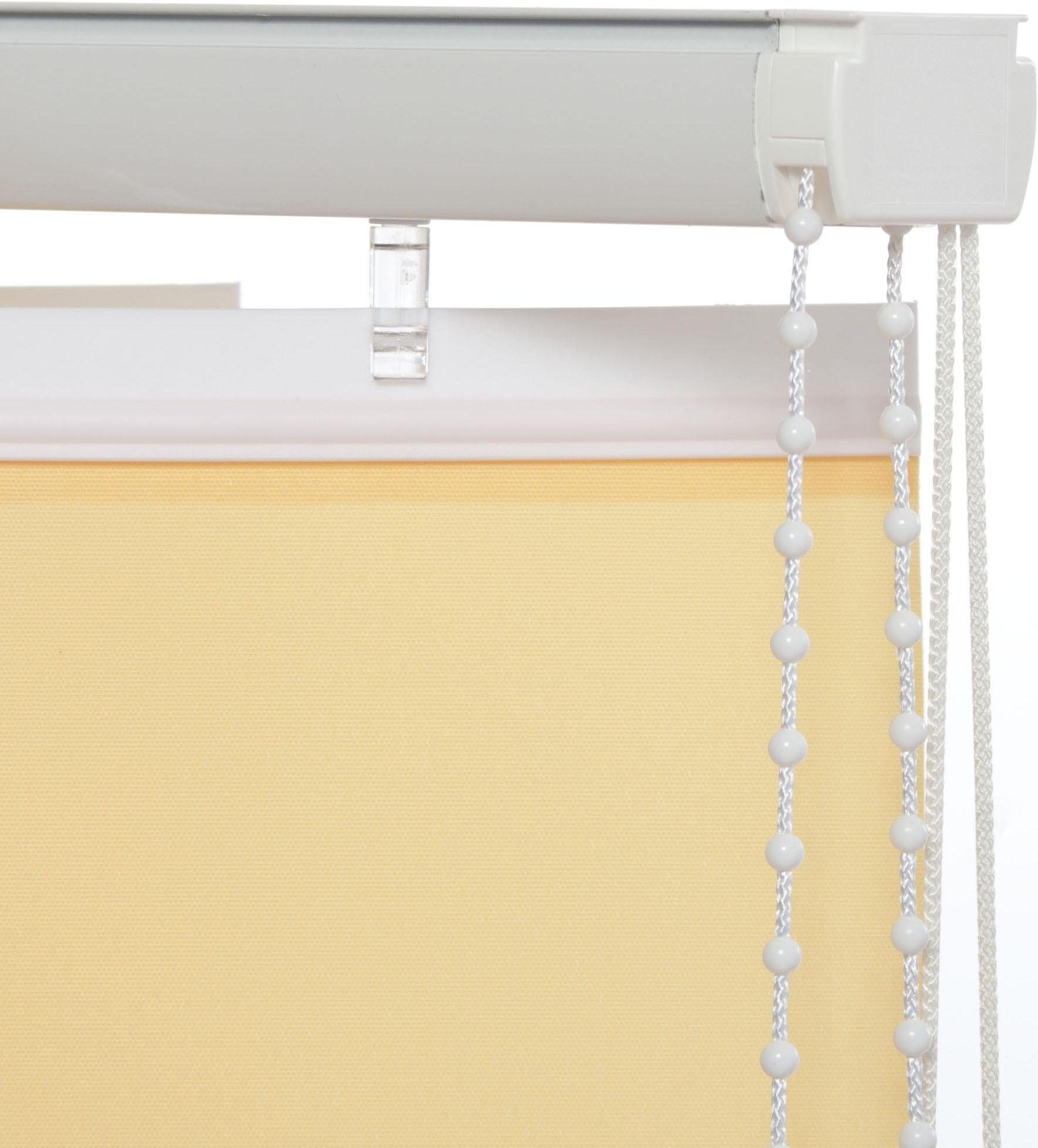 Lamellenvorhang Vertikalanlage 89 mm, Liedeco, gelb mit Bohren